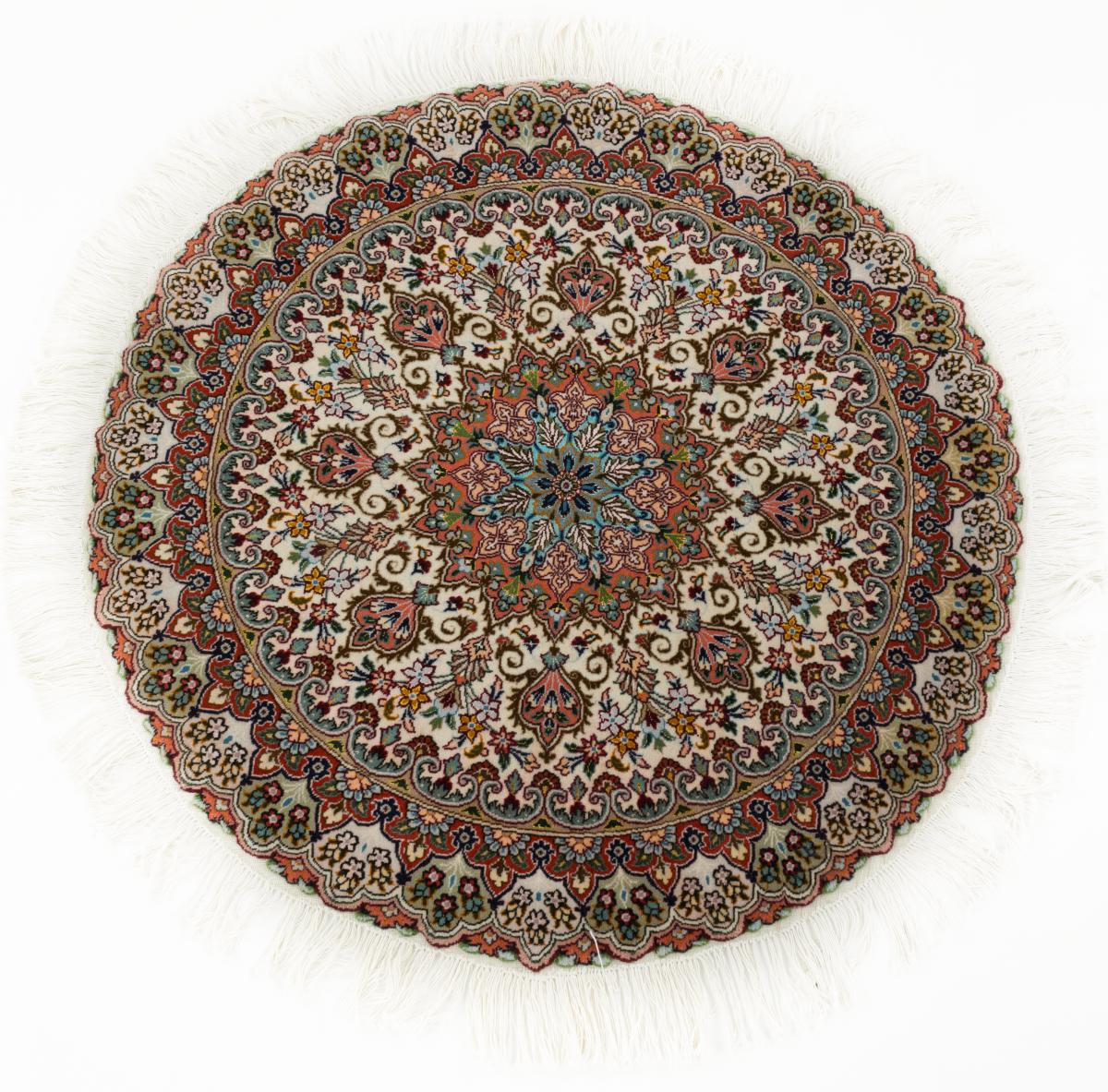 Persian Rug Tabriz 109x107 109x107, Persian Rug Knotted by hand