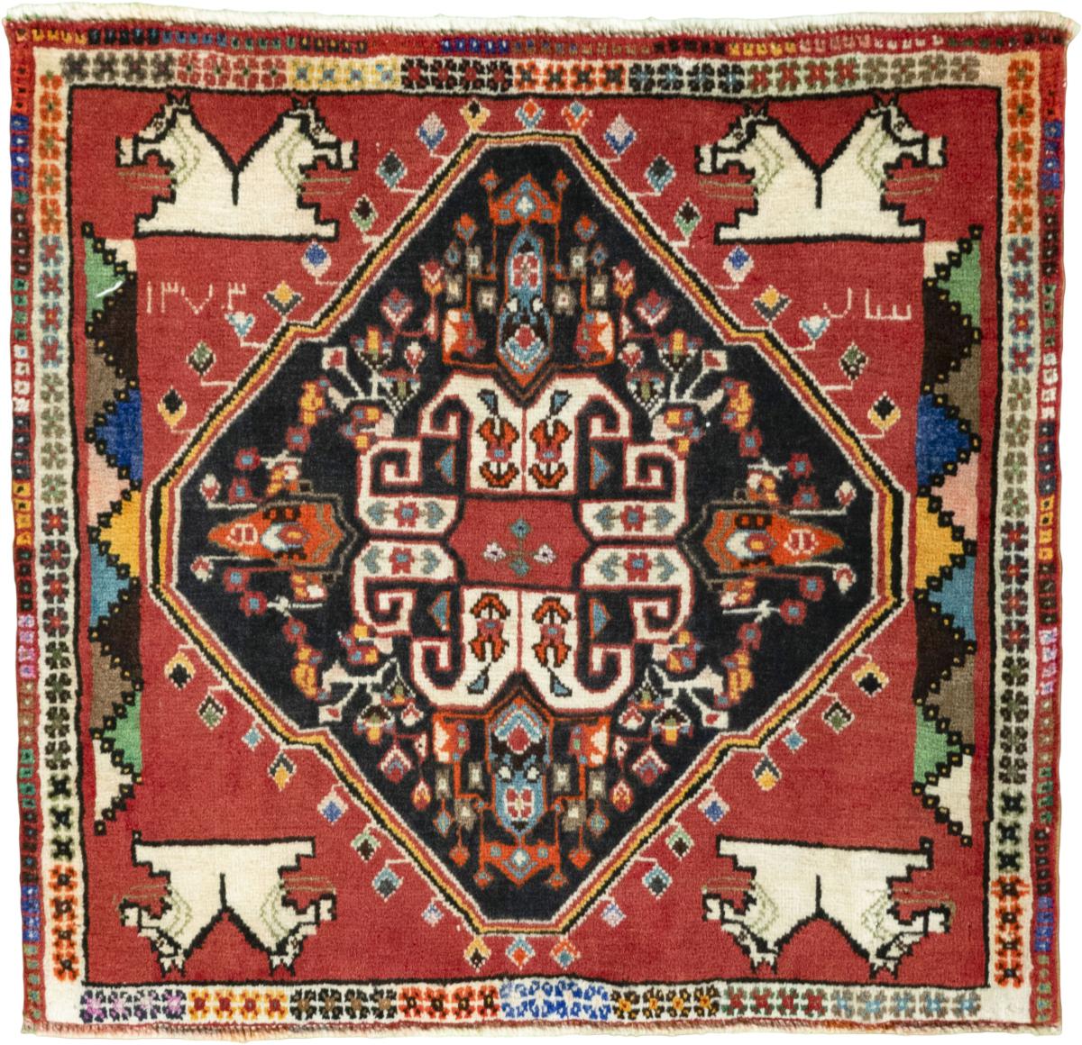 Perzisch tapijt Shiraz 64x66 64x66, Perzisch tapijt Handgeknoopte