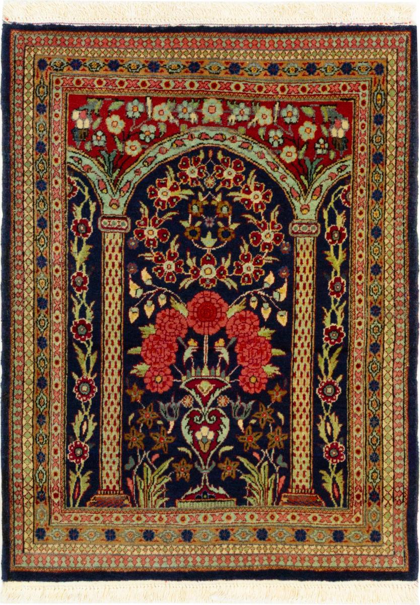 Tapete persa Keshan 3'4"x2'4" 3'4"x2'4", Tapete persa Atado à mão