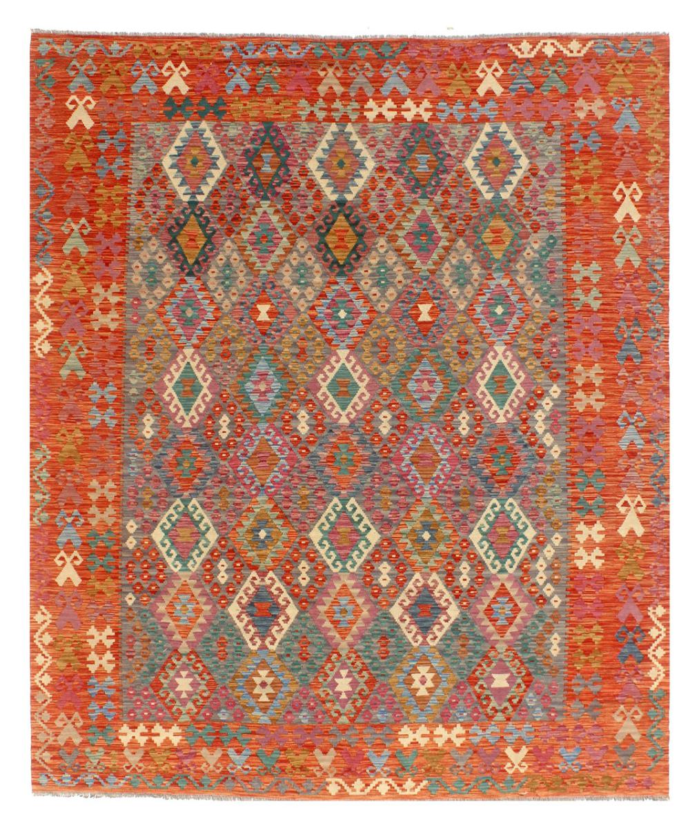 Alfombra afgana Kilim Afghan 304x254 304x254, Alfombra persa Tejido a mano