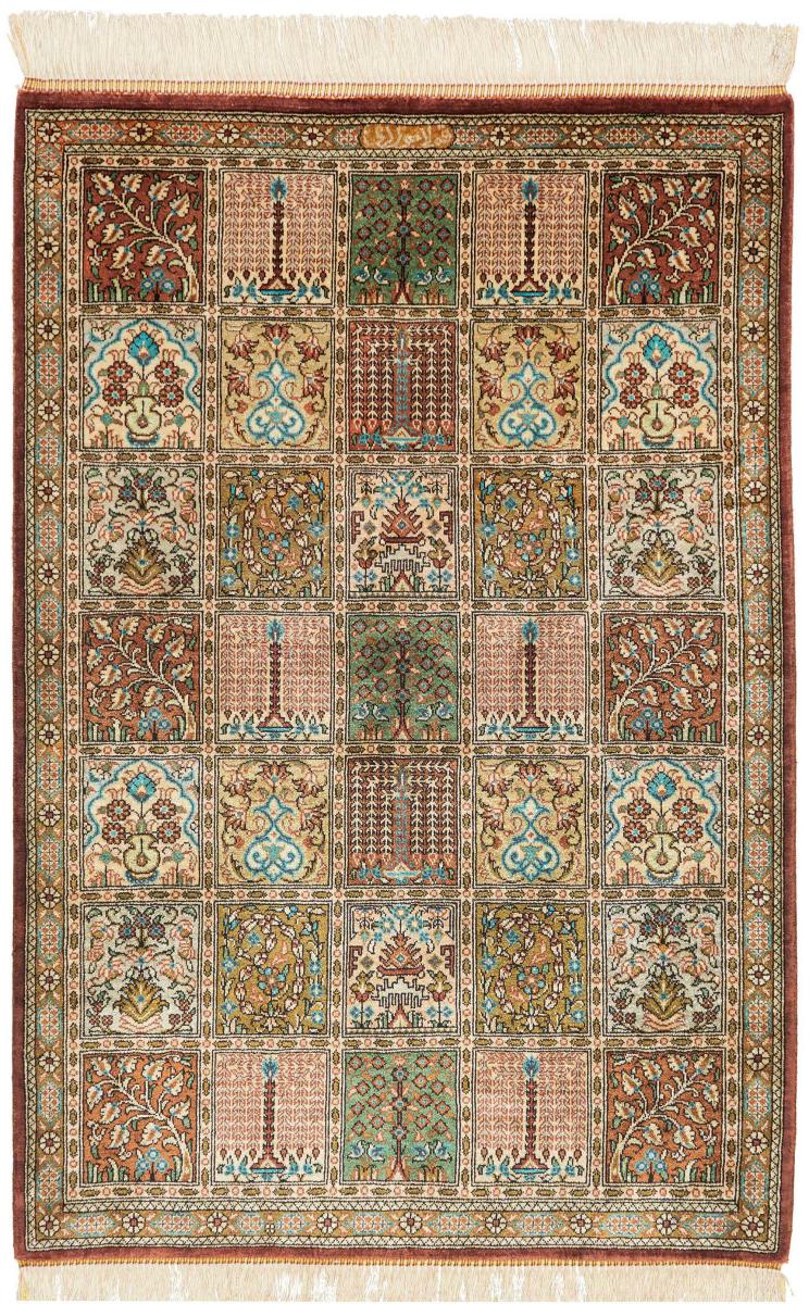 Persialainen matto Ghom Silkki 89x61 89x61, Persialainen matto Solmittu käsin