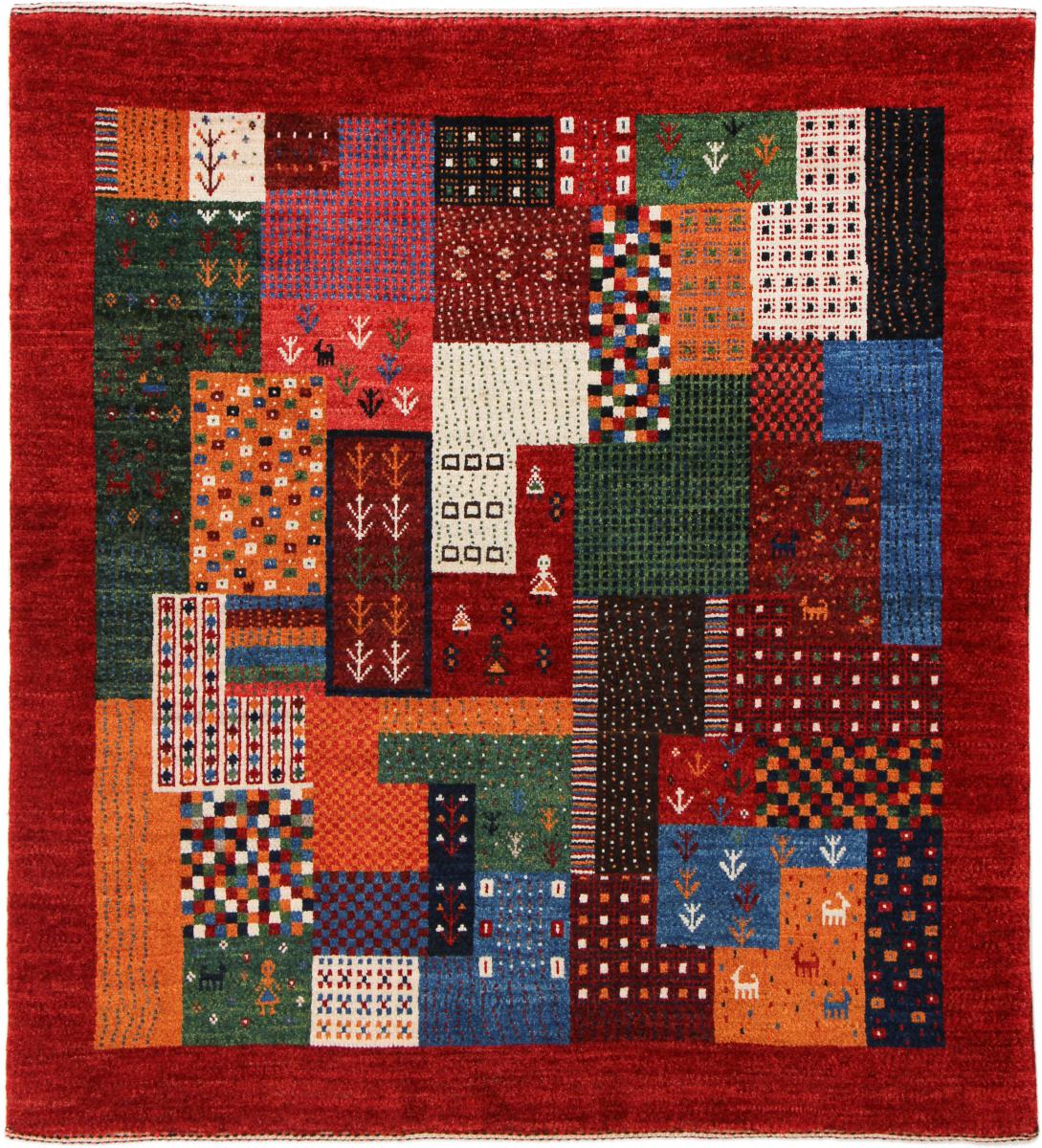 Perzisch tapijt Perzisch Gabbeh Loribaft Nowbaft 130x123 130x123, Perzisch tapijt Handgeknoopte