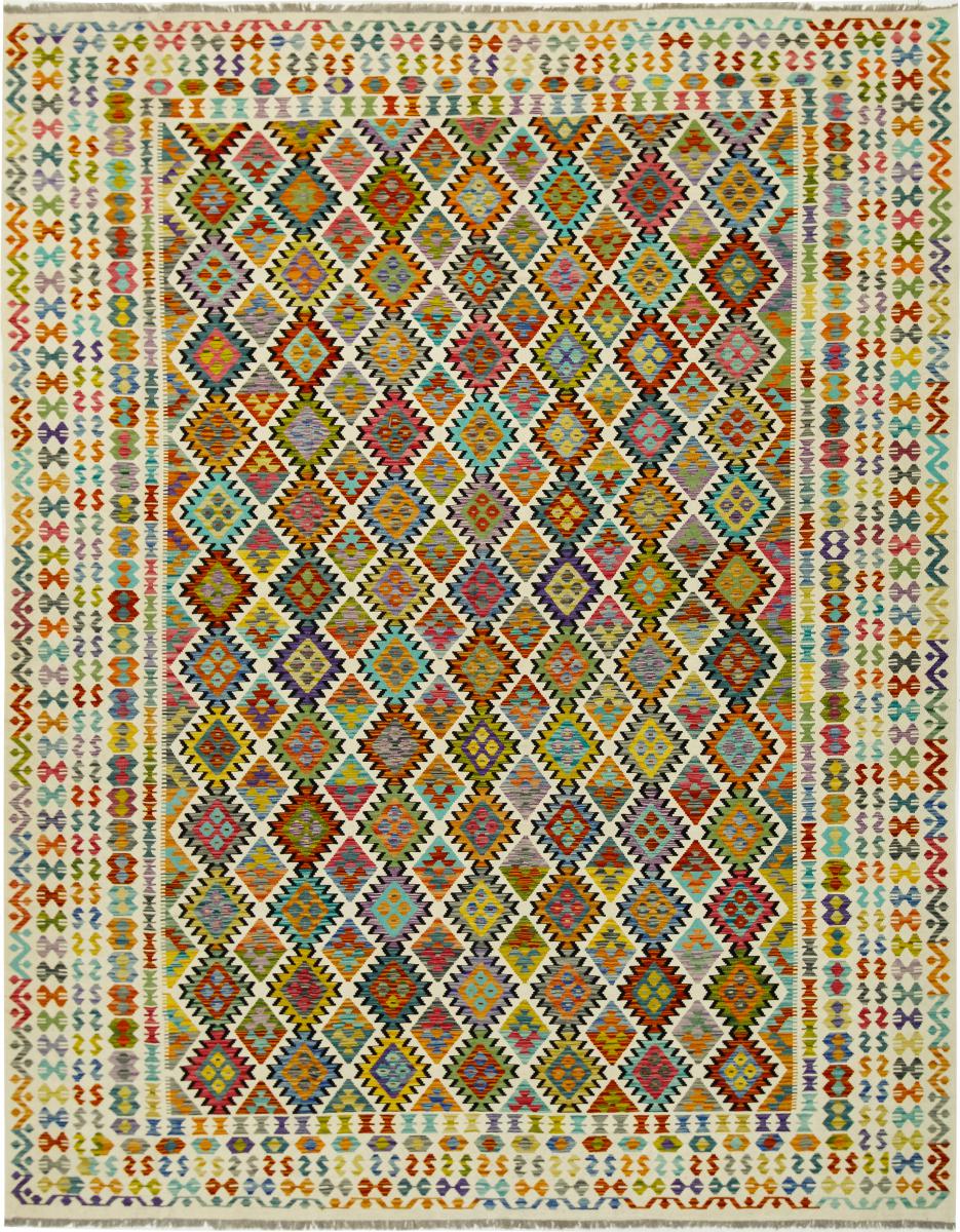 Persisk tæppe Kelim Fars 386x310 386x310, Persisk tæppe Håndvævet