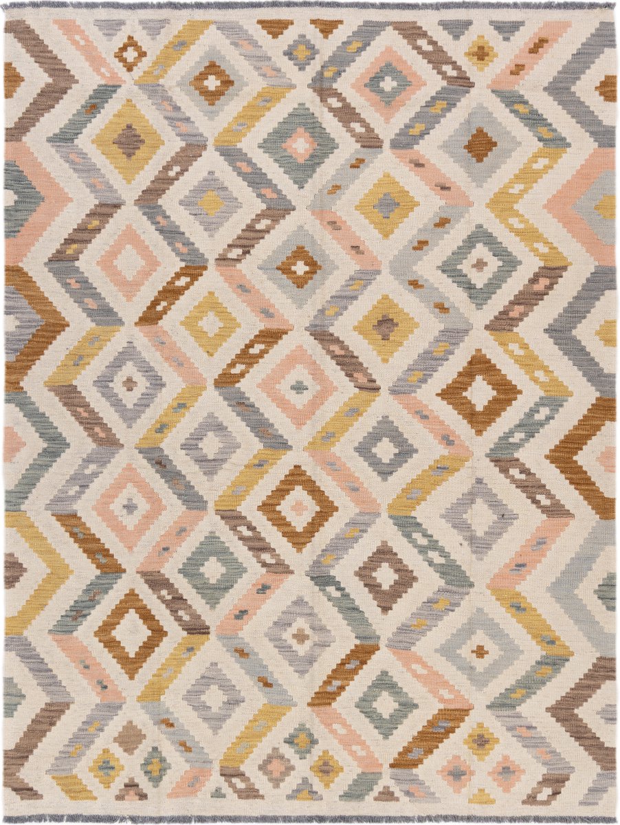 Tapis afghan Kilim Afghan 198x151 198x151, Tapis persan Tissé à la main