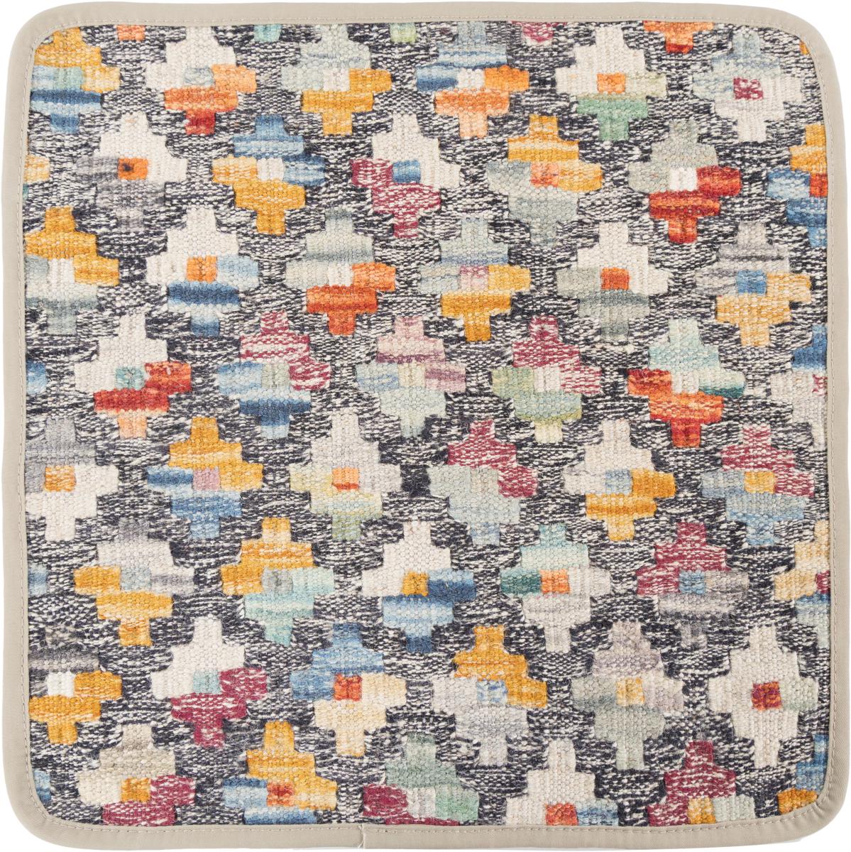 Afghan rug Kilim Afghan Cushion Cover 40x40 40x40, Persian Rug Knotted by hand
