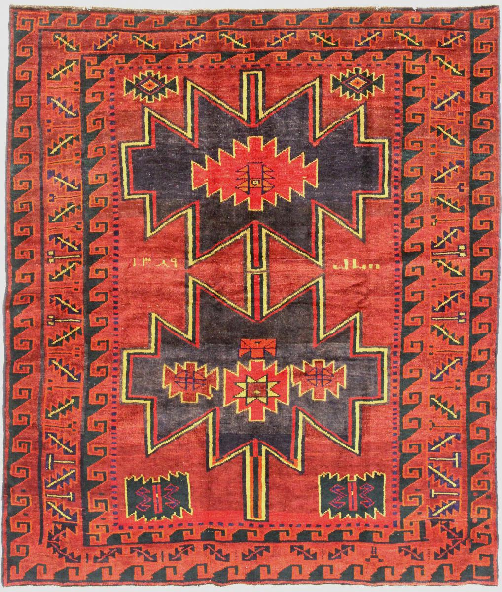 Tapete persa Lorestan 216x187 216x187, Tapete persa Atado à mão