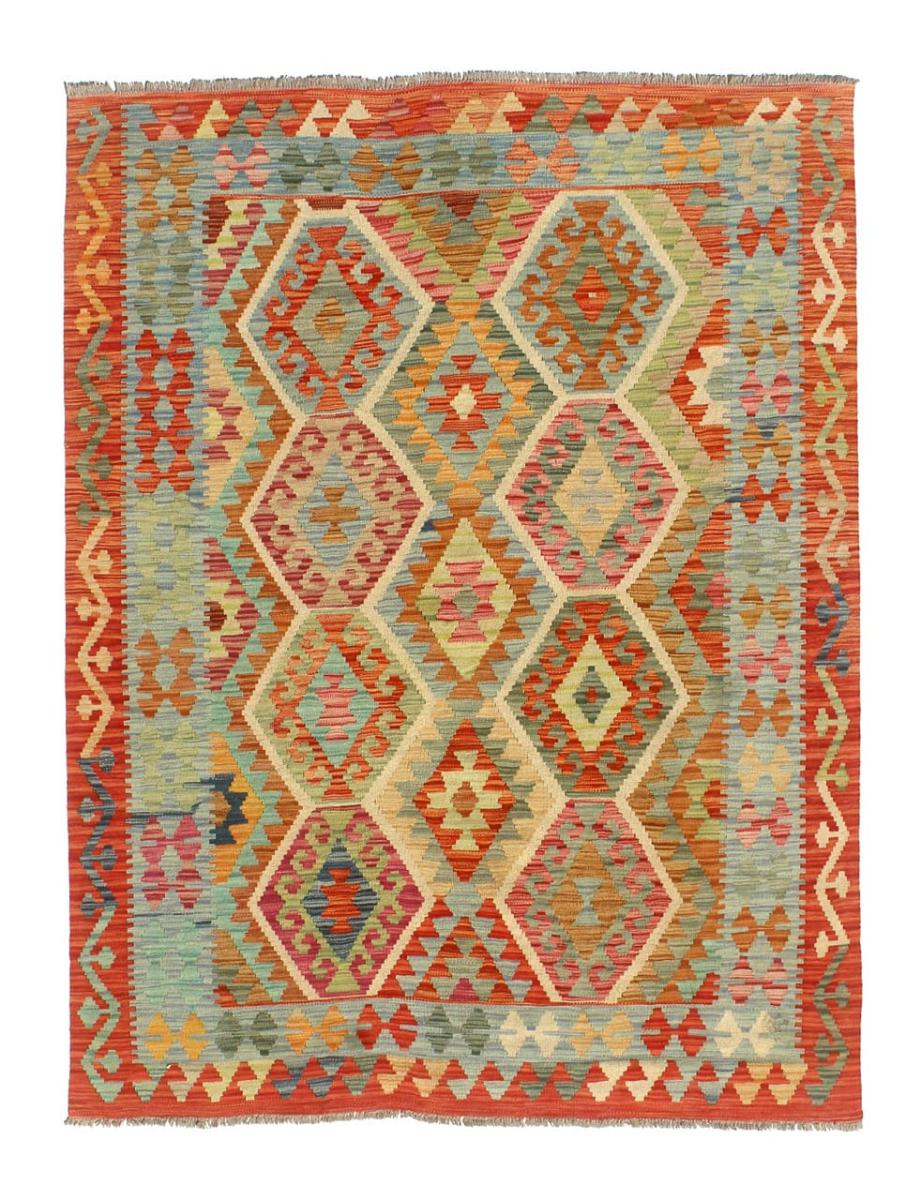 Afghan rug Kilim Afghan 6'8"x5'0" 6'8"x5'0", Persian Rug Woven by hand
