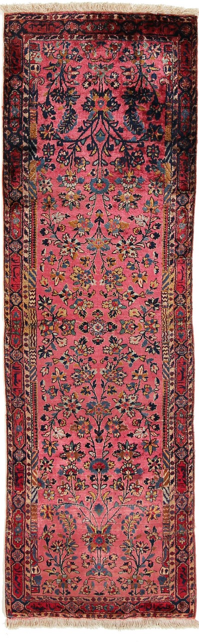 Tappeto persiano Keshan di Seta 138x43 138x43, Tappeto persiano Annodato a mano