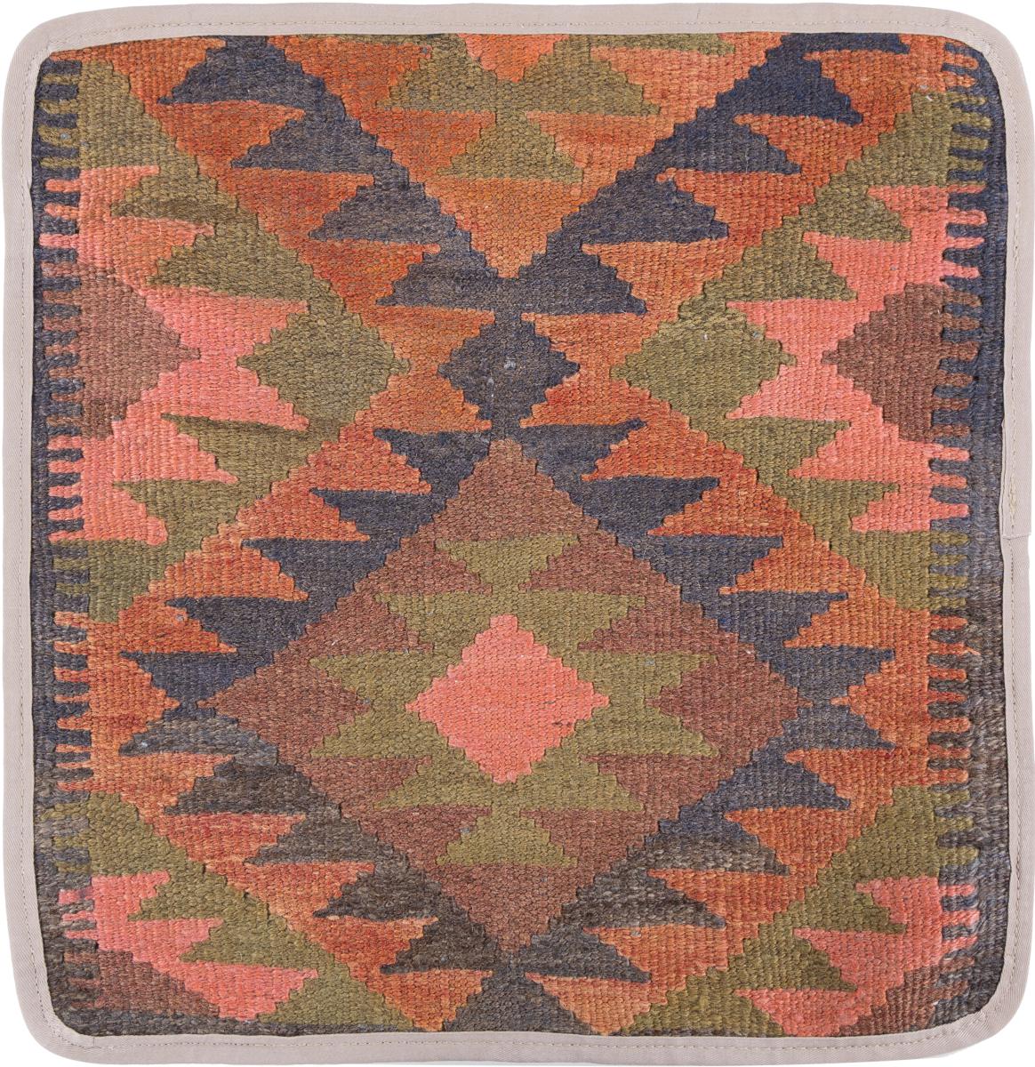 Afghanska mattan Kilim Afghan Kuddfodral 40x40 40x40, Persisk matta Knuten för hand