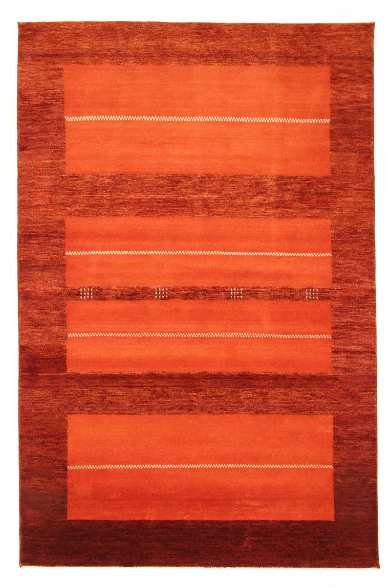 Indo rug Gabbeh Loribaft 6'1"x4'0" 6'1"x4'0", Persian Rug Knotted by hand