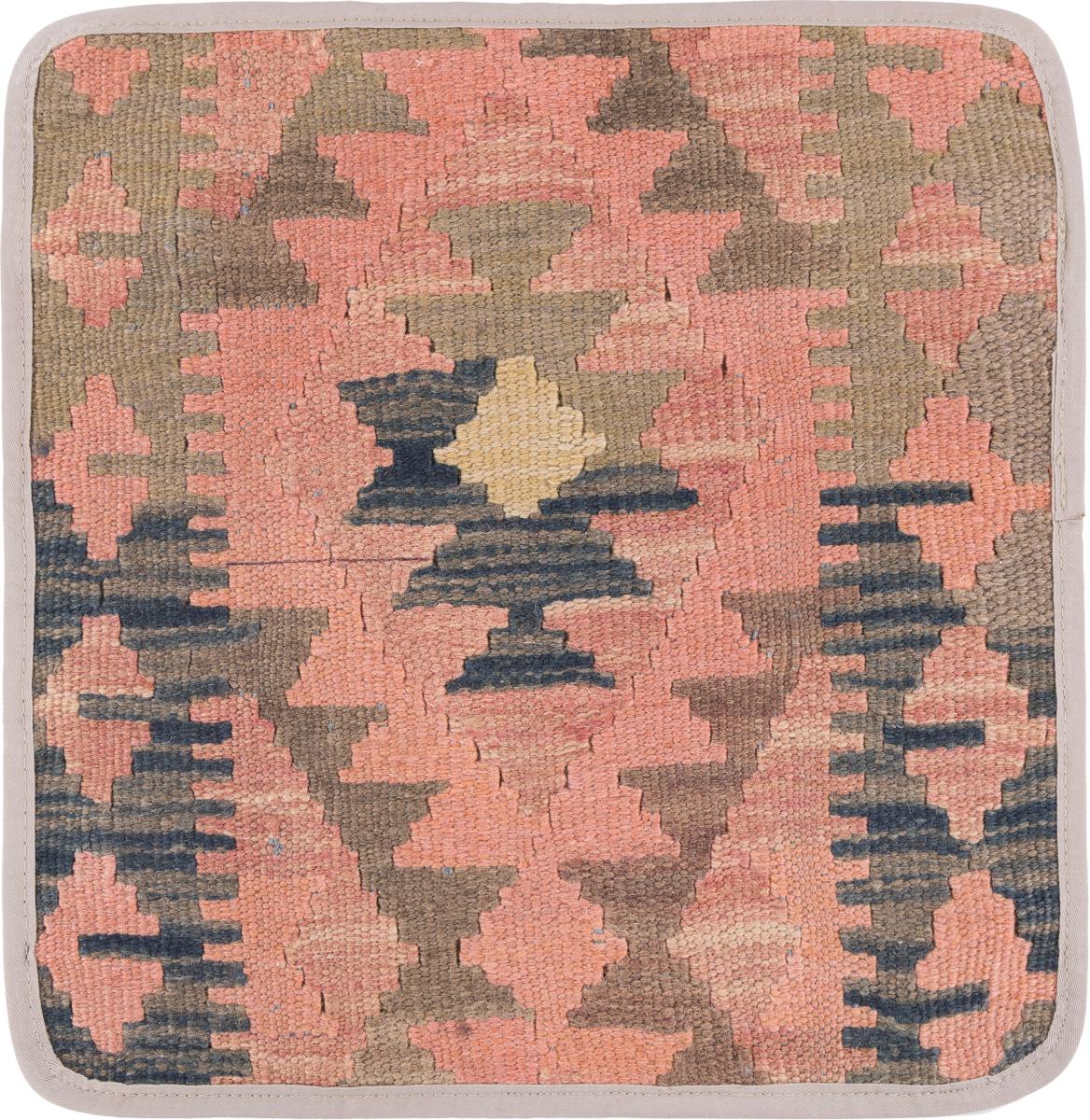 Afghan rug Kilim Afghan Cushion Cover 40x40 40x40, Persian Rug Knotted by hand