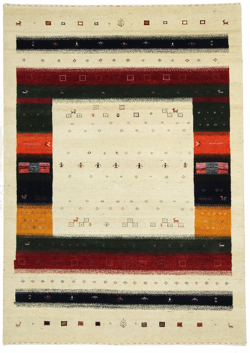 Indisk tæppe Gabbeh Loribaft 244x174 244x174, Persisk tæppe Knyttet i hånden