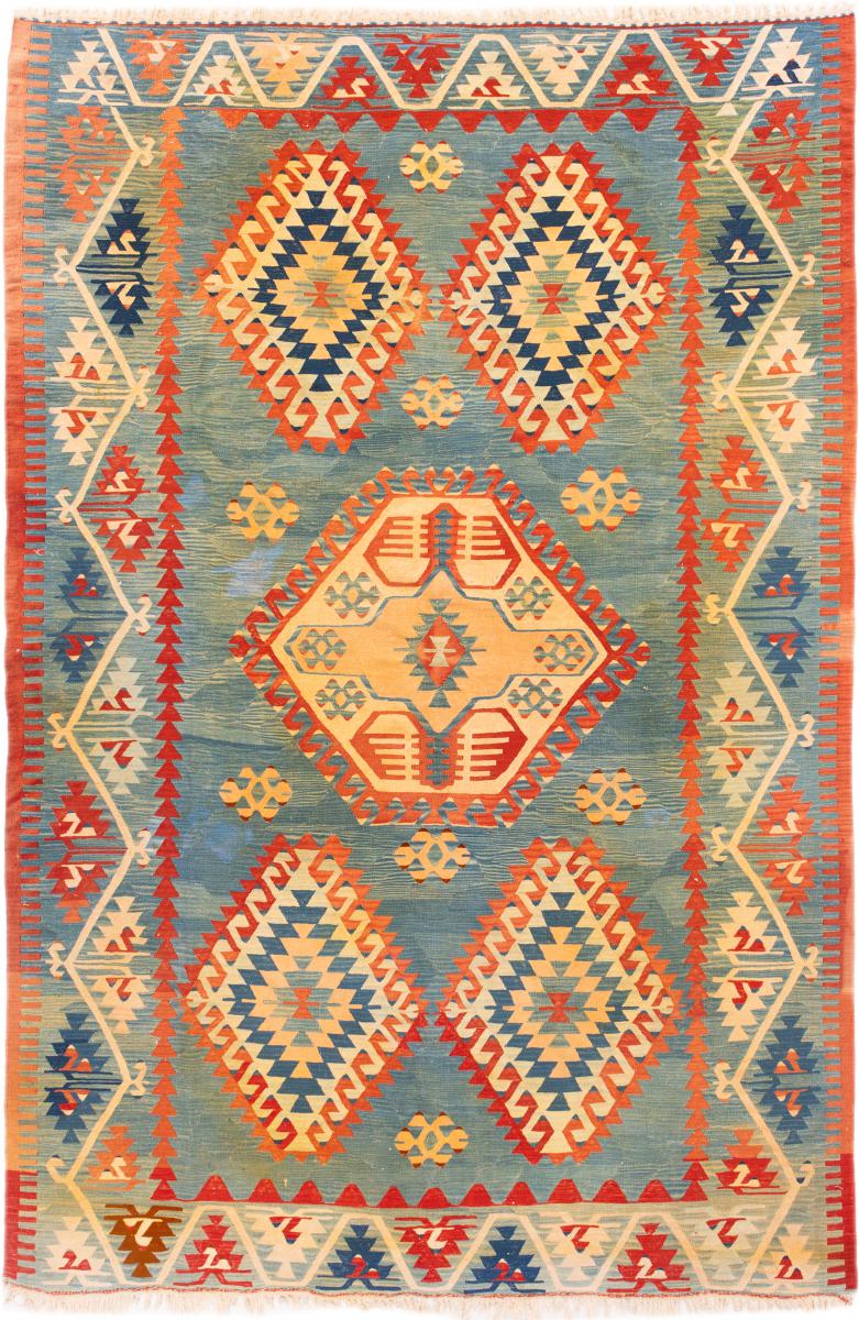 Tapis persan Kilim Fars Antique 366x244 366x244, Tapis persan Tissé à la main