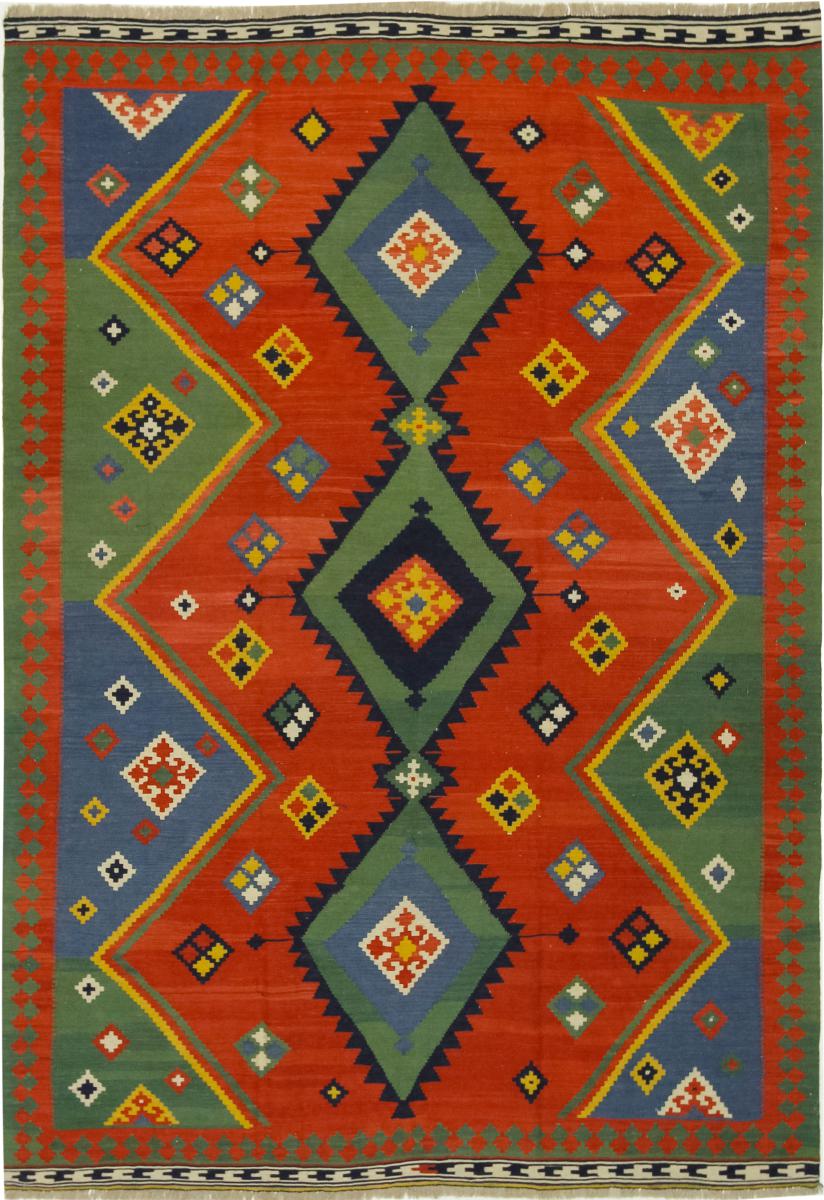 Persisk tæppe Kelim Fars 291x203 291x203, Persisk tæppe Håndvævet