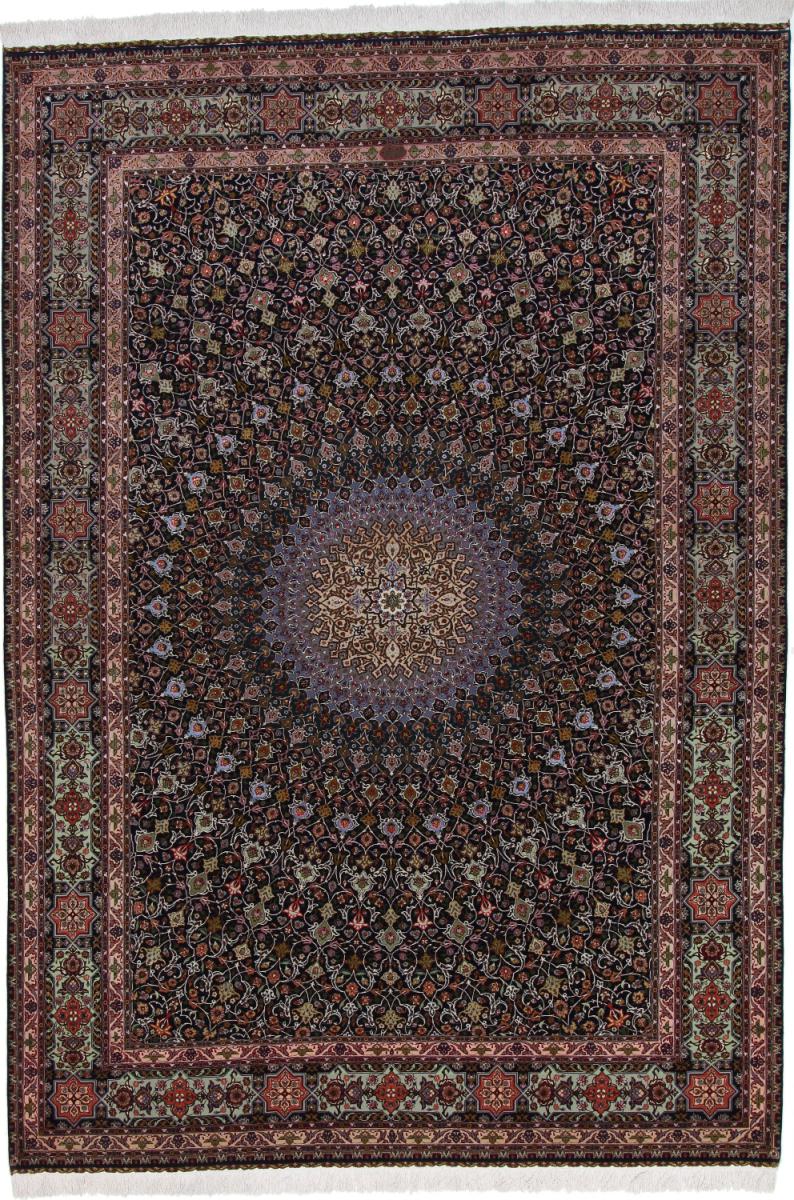 Perzsa szőnyeg Tabriz 70Raj Gombad Selyemfonal 11'8"x8'2" 11'8"x8'2", Perzsa szőnyeg Kézzel csomózva