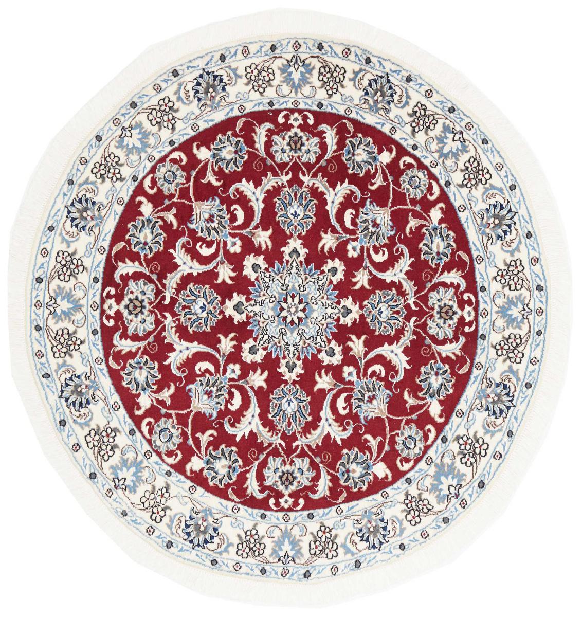 Tapis persan Naïn 134x129 134x129, Tapis persan Noué à la main
