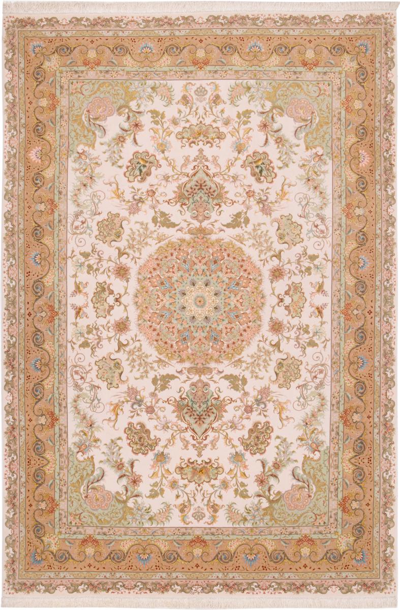 Persialainen matto Tabriz 60Raj Silkkiloimi 294x201 294x201, Persialainen matto Solmittu käsin