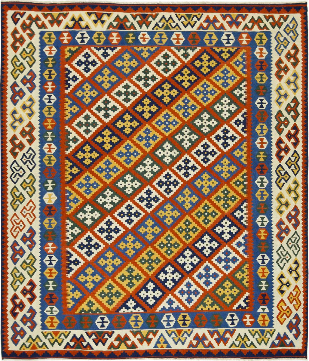 Tapete persa Kilim Fars 296x260 296x260, Tapete persa Tecido à mão