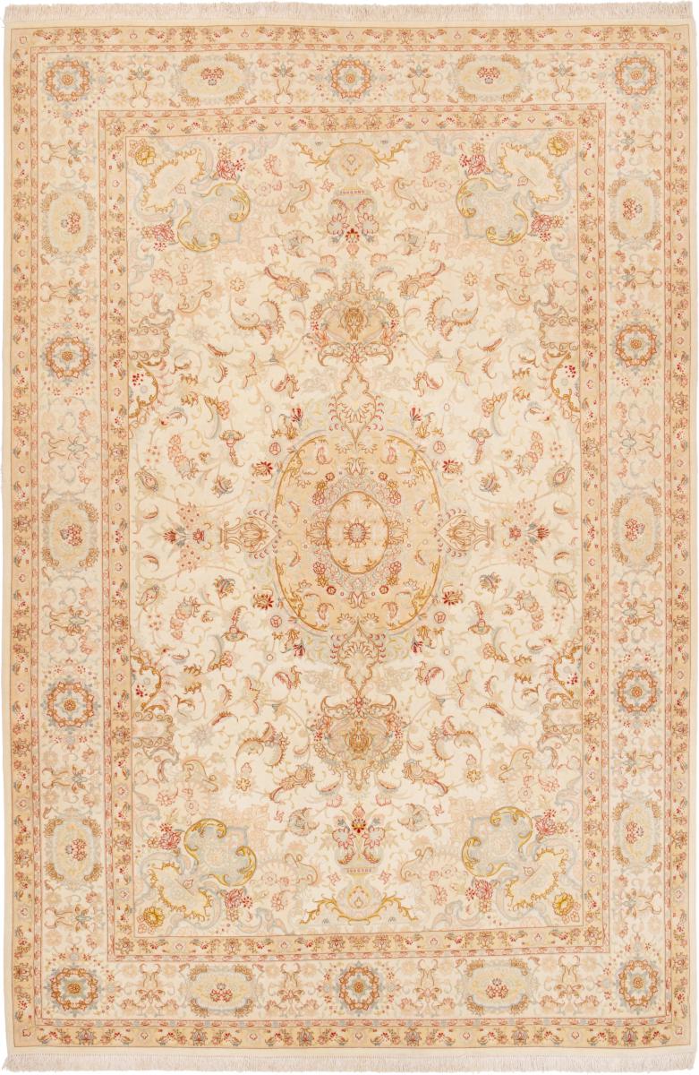 Persian Rug Tabriz 50Raj Silk Warp 302x199 302x199, Persian Rug Knotted by hand