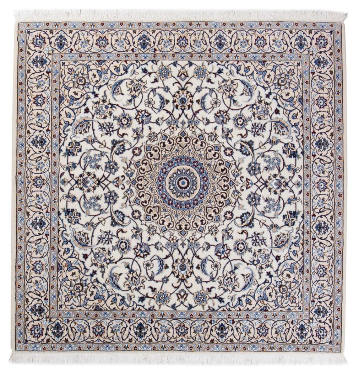 Tapis persan Nain 9La 161x159 161x159, Tapis persan Noué à la main