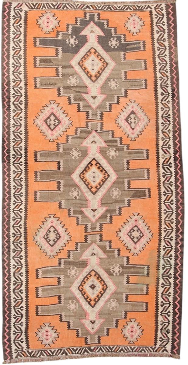 Persisk teppe Kelim Fars Antikke 279x139 279x139, Persisk teppe Handwoven 