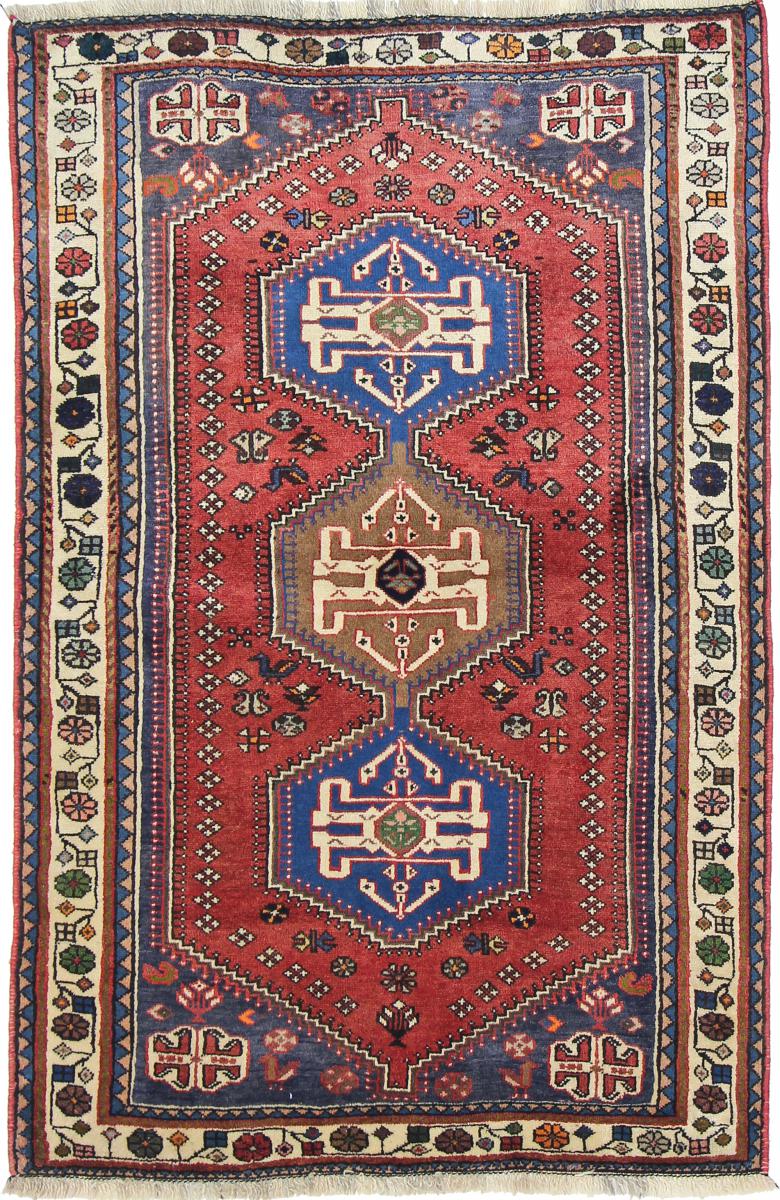 Tapete persa Ghashghai 160x104 160x104, Tapete persa Atado à mão