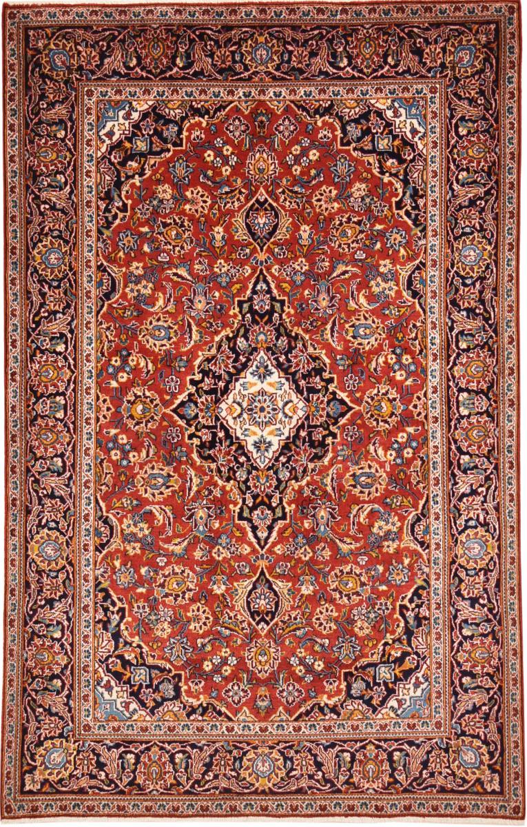 Tapis persan Kashan 221x140 221x140, Tapis persan Noué à la main