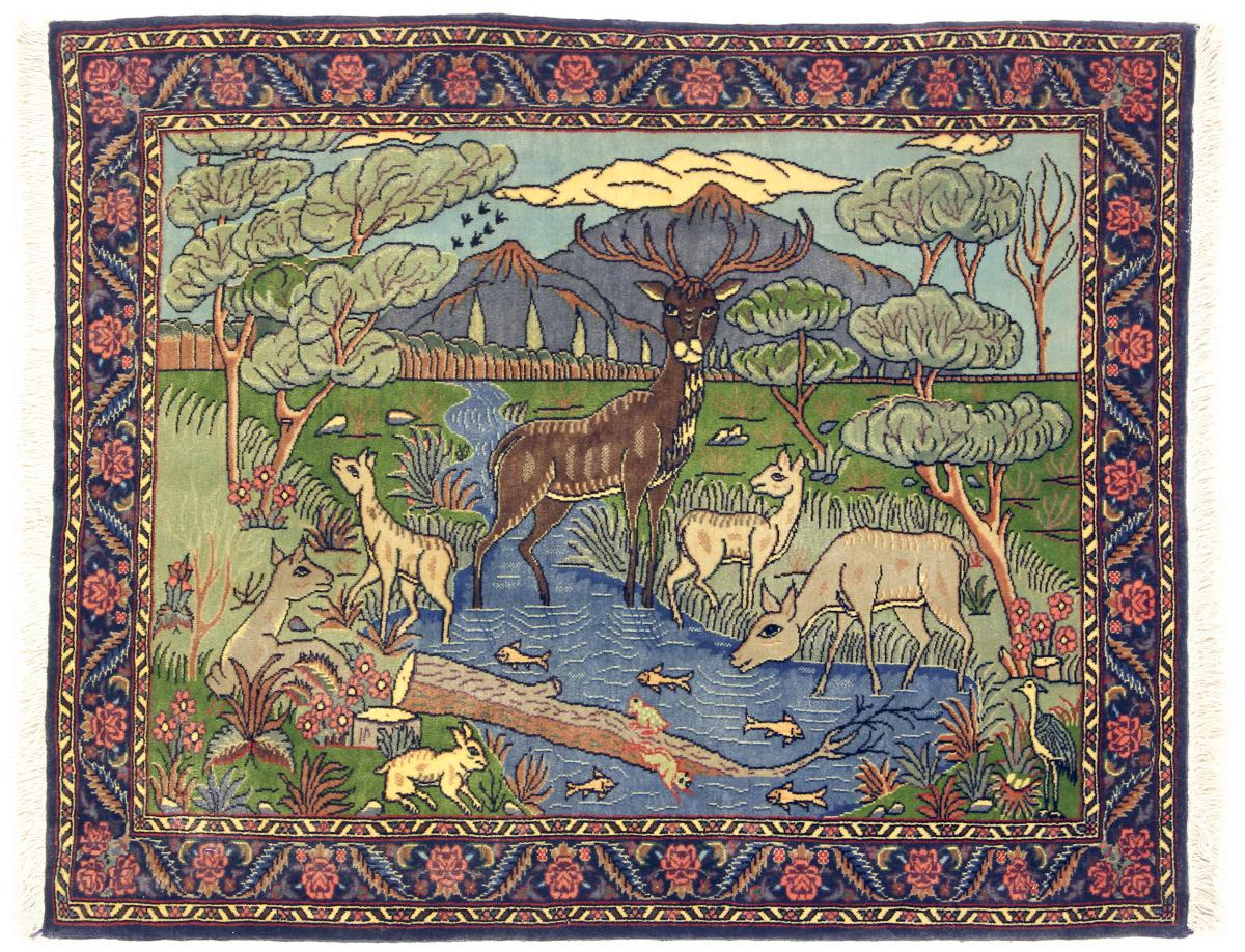 Persian Rug Bidjar 94x79 94x79, Persian Rug Knotted by hand
