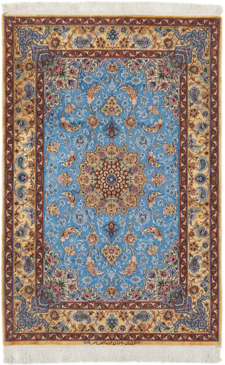 Tapete persa Isfahan Fio de Seda 164x111 164x111, Tapete persa Atado à mão