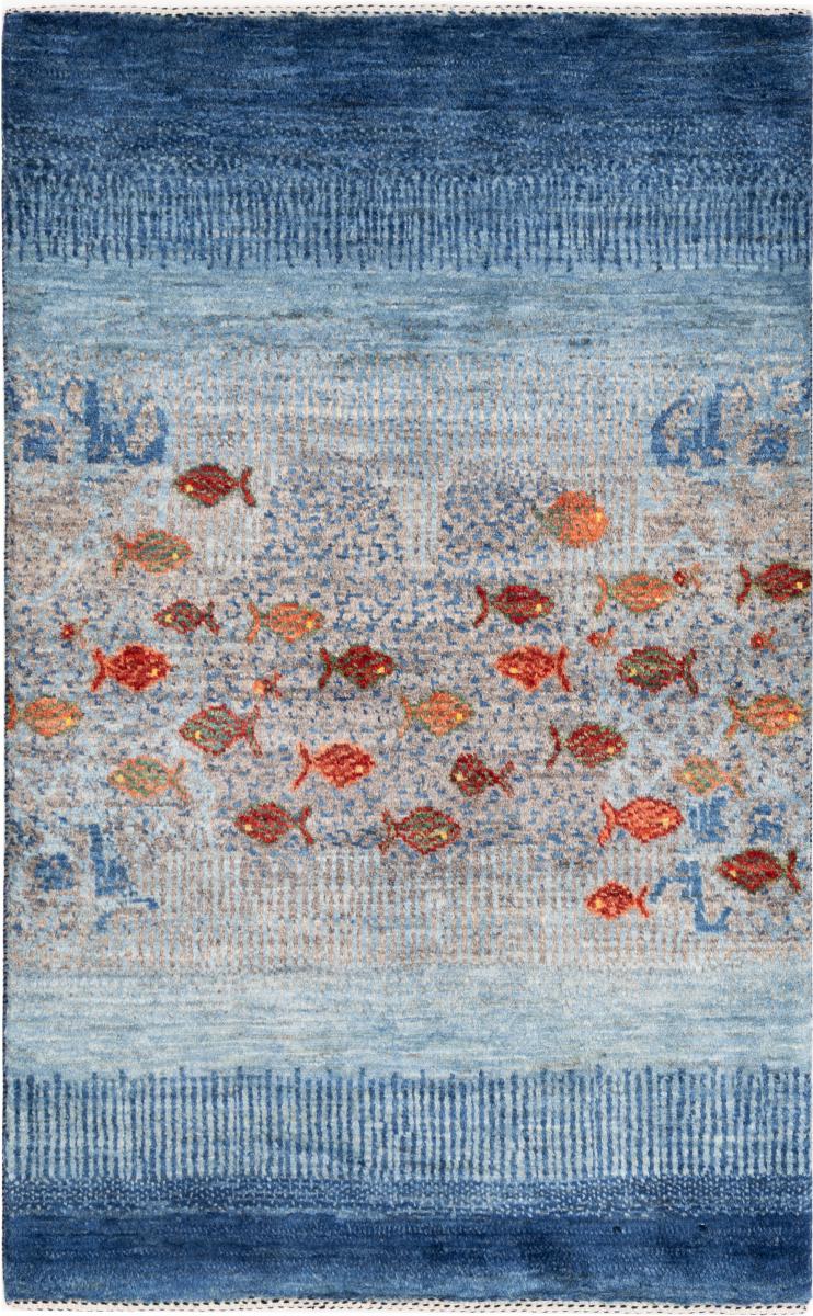 Persisk tæppe Persisk Gabbeh Loribaft Nowbaft 133x81 133x81, Persisk tæppe Knyttet i hånden