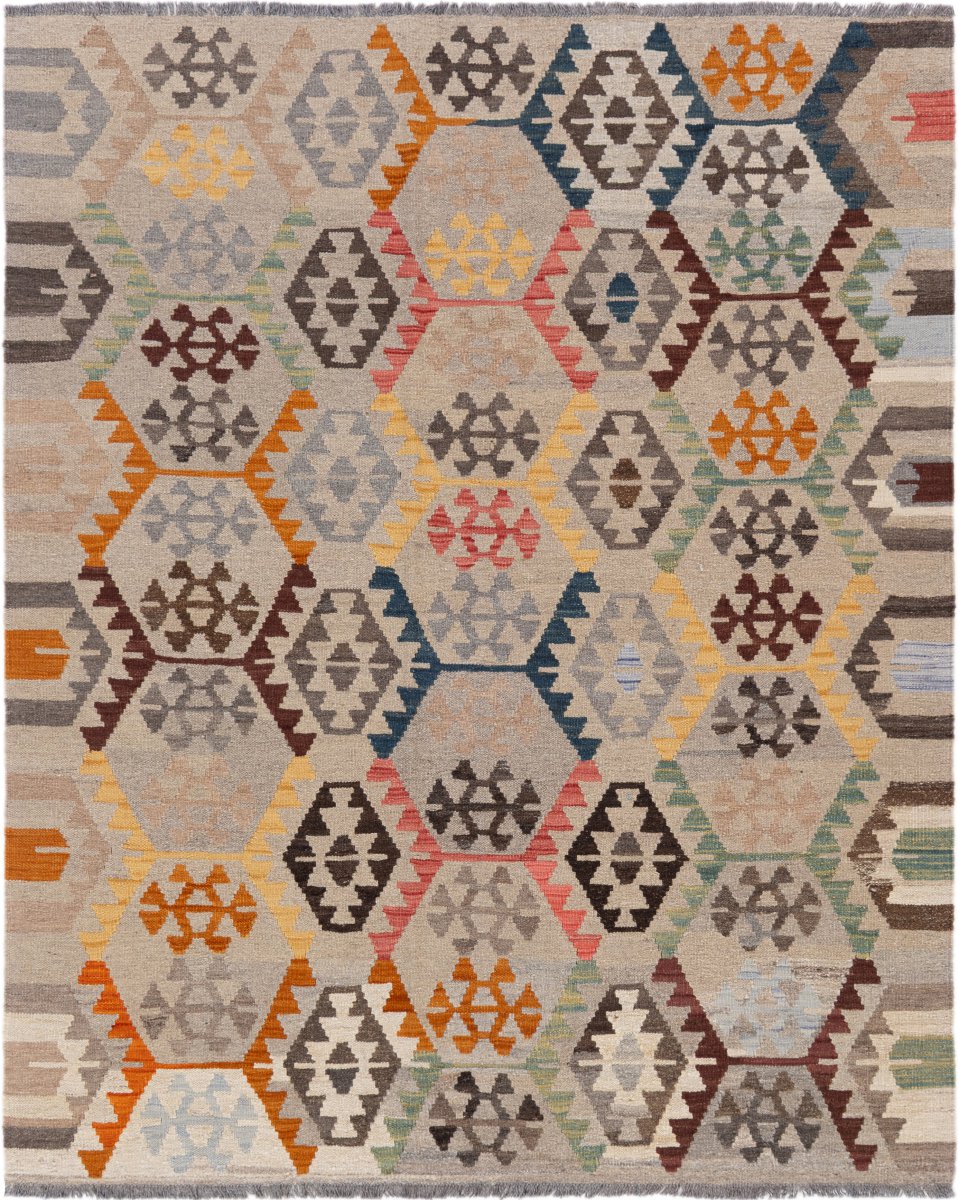Tapis afghan Kilim Afghan 198x160 198x160, Tapis persan Tissé à la main