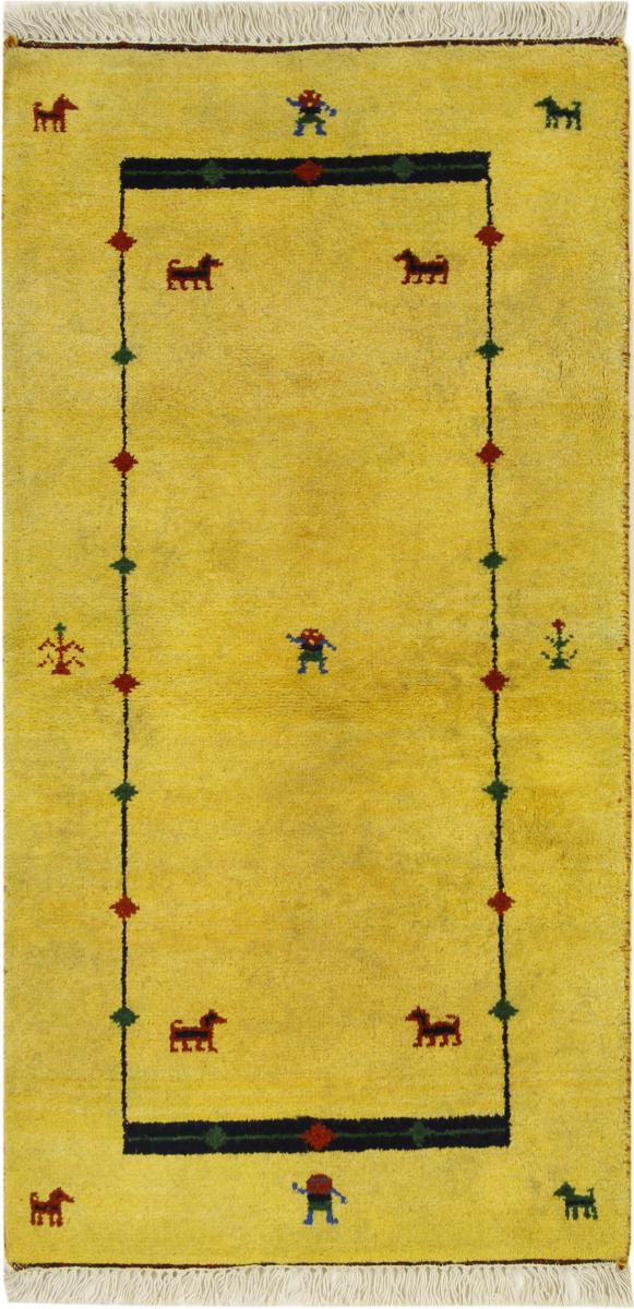 Alfombra india Gabbeh 141x74 141x74, Alfombra persa Anudado a mano