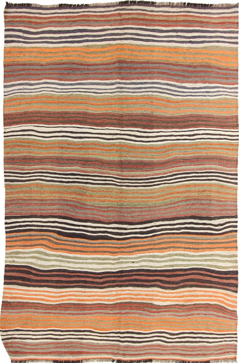 Tapete persa Kilim Fars Antigo 266x174 266x174, Tapete persa Tecido à mão