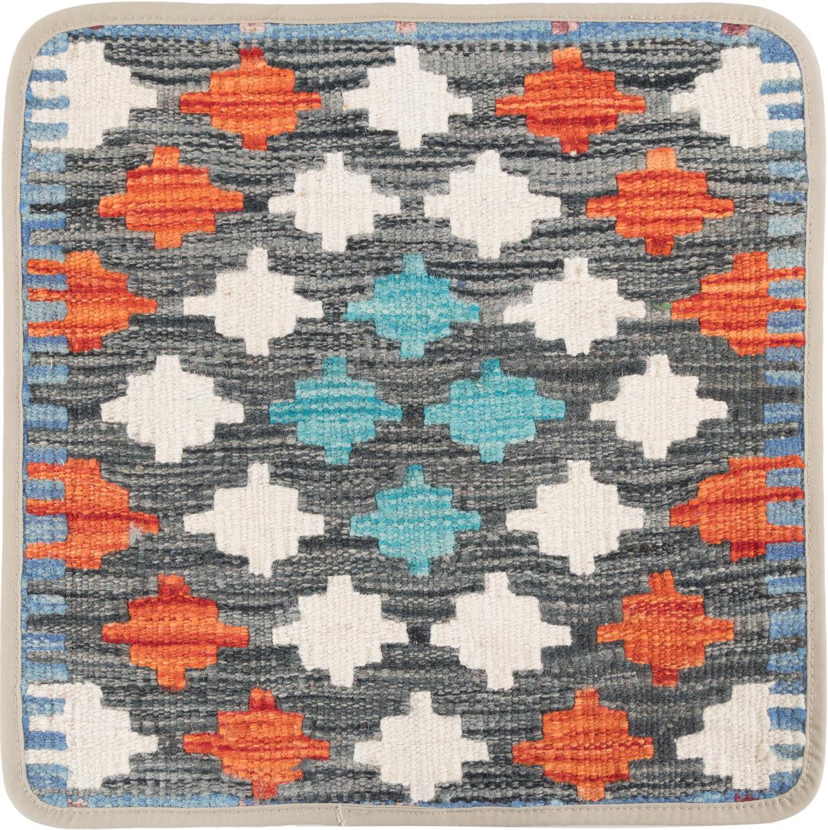 Afghan rug Kilim Afghan Cushion Cover 40x40 40x40, Persian Rug Knotted by hand