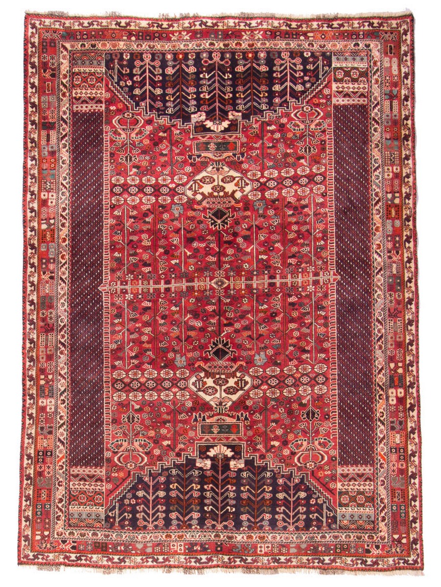 Persisk tæppe Ghashghai 266x190 266x190, Persisk tæppe Knyttet i hånden