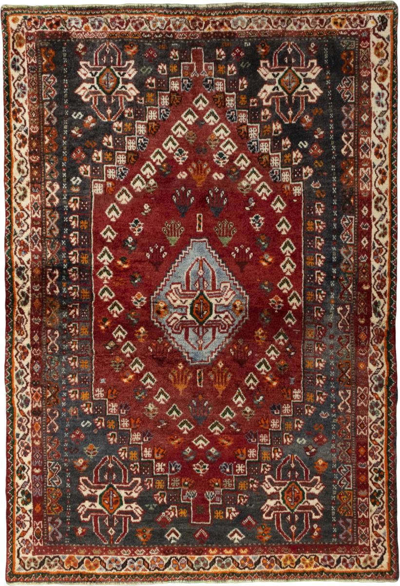 Persian Rug Shiraz 5'8"x3'10" 5'8"x3'10", Persian Rug Knotted by hand