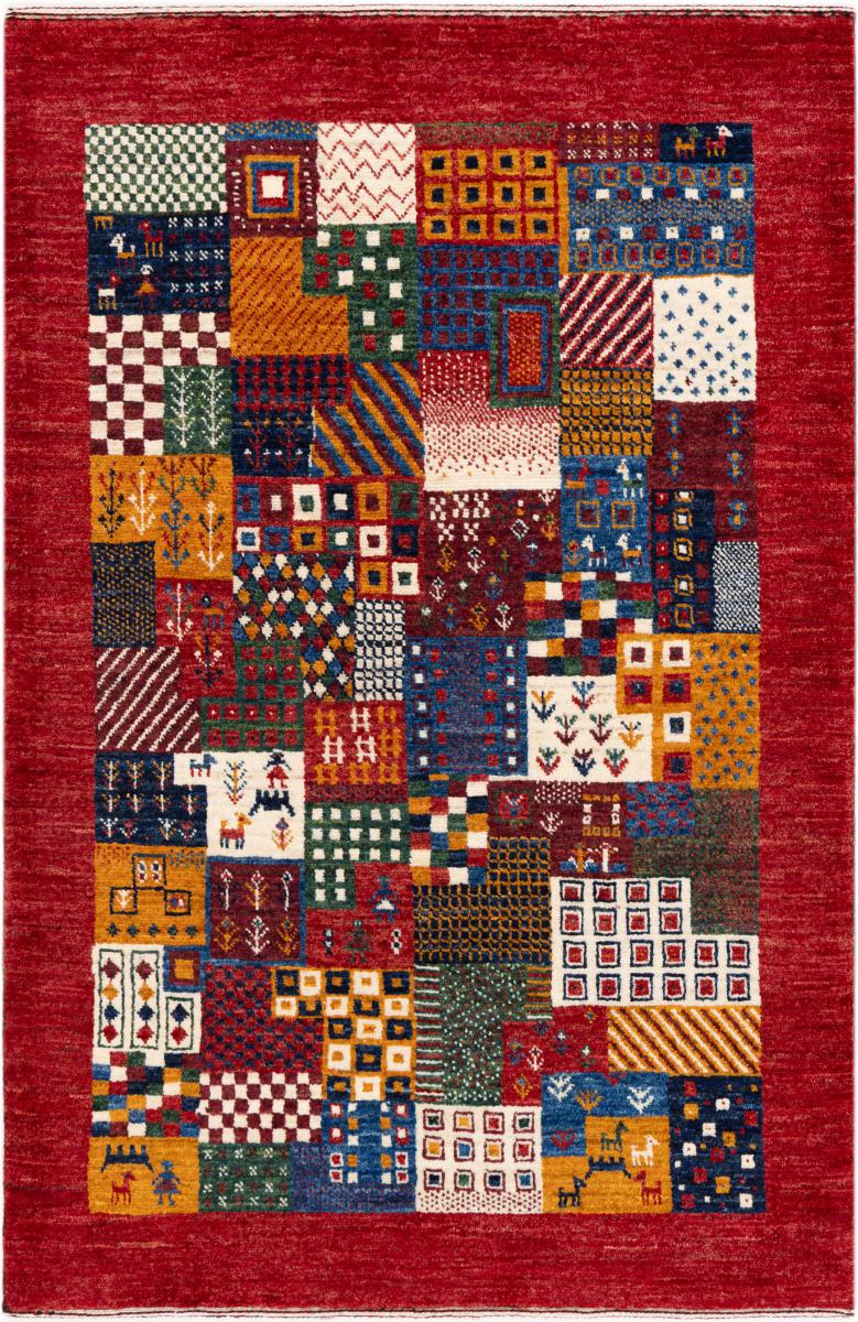 Tapis persan Persan Gabbeh Loribaft Atelier 124x82 124x82, Tapis persan Noué à la main