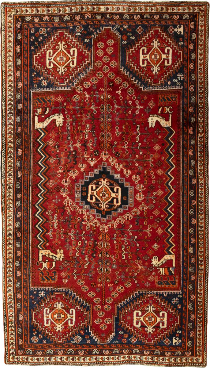 Persian Rug Shiraz 8'6"x4'11" 8'6"x4'11", Persian Rug Knotted by hand