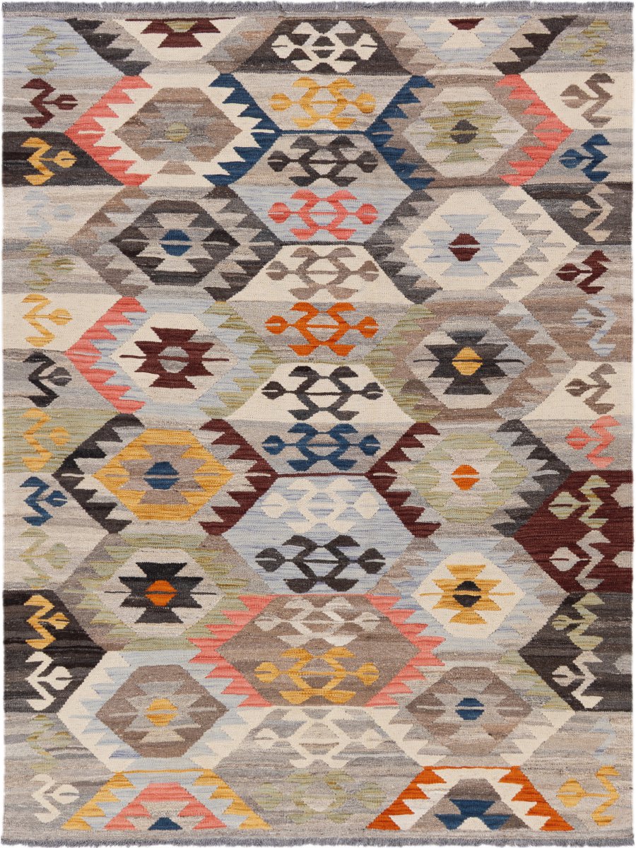 Tapis afghan Kilim Afghan 203x153 203x153, Tapis persan Tissé à la main