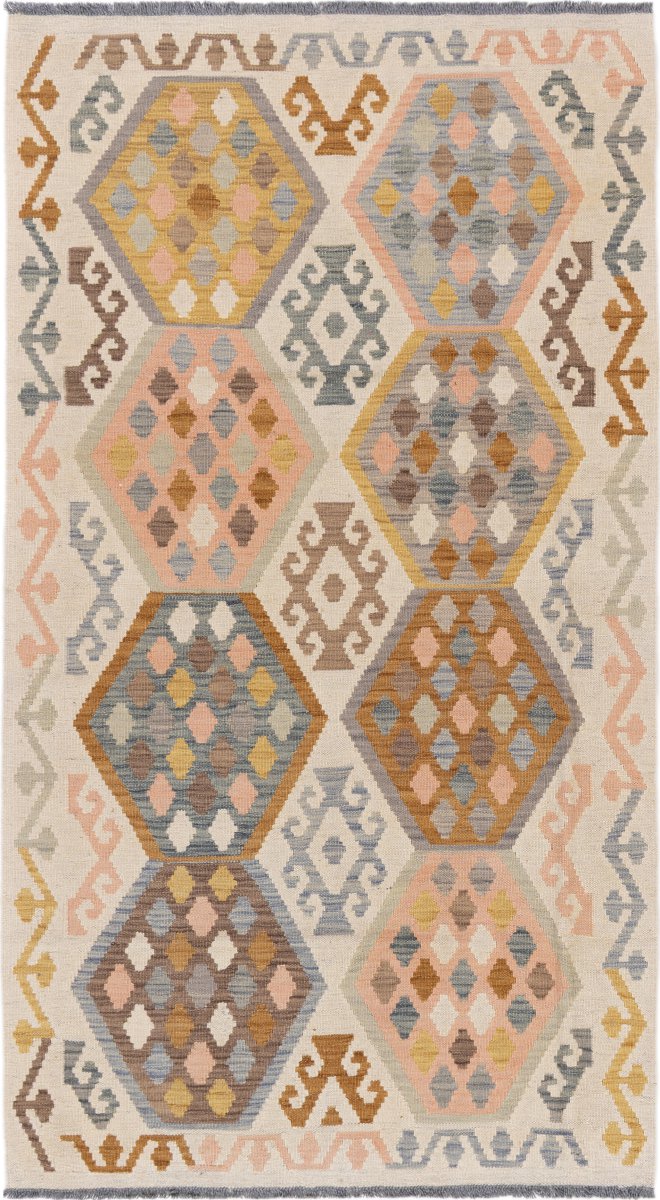 Tapis afghan Kilim Afghan 195x108 195x108, Tapis persan Tissé à la main