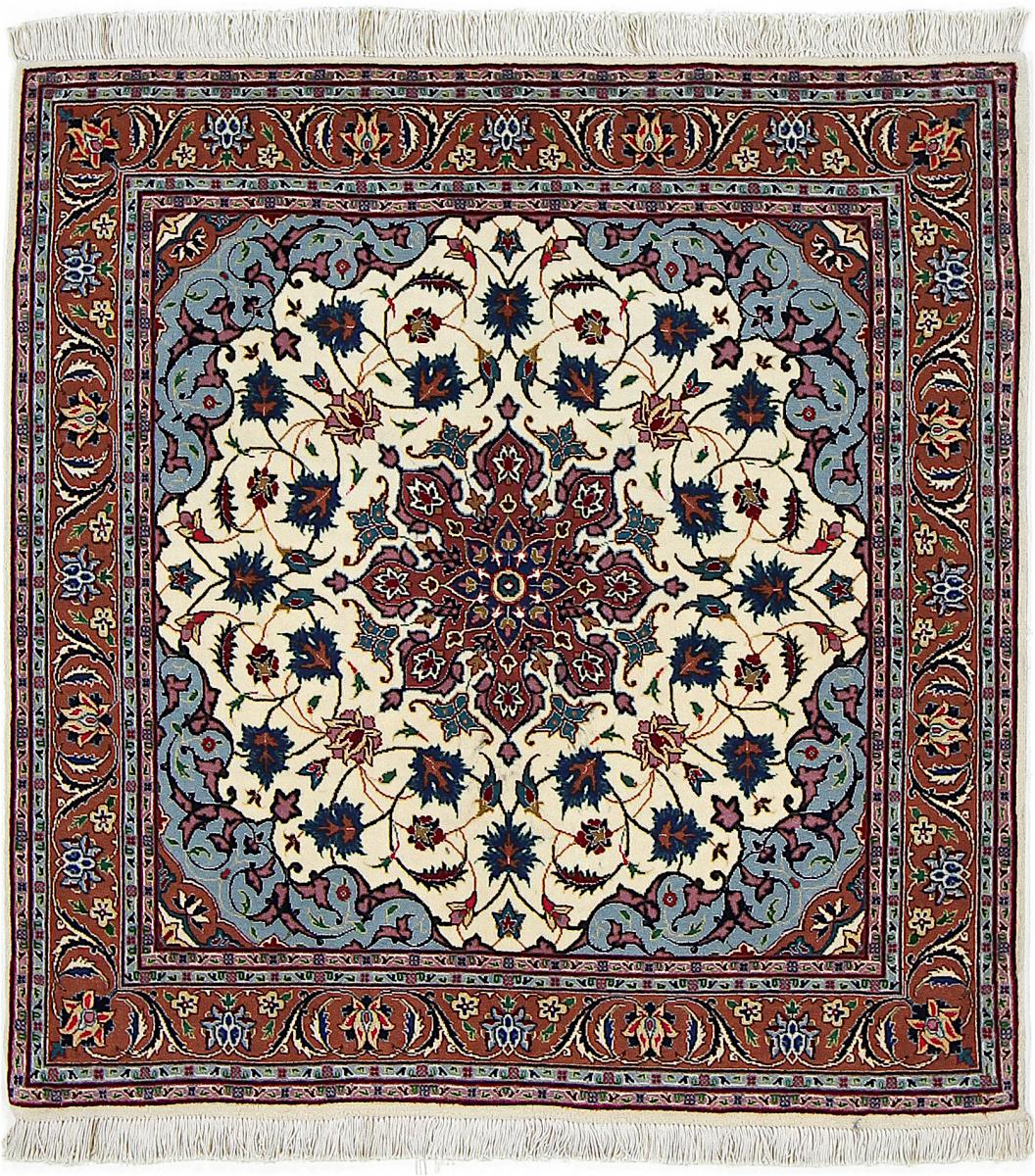 Tapete persa Tabriz 50Raj 109x101 109x101, Tapete persa Atado à mão