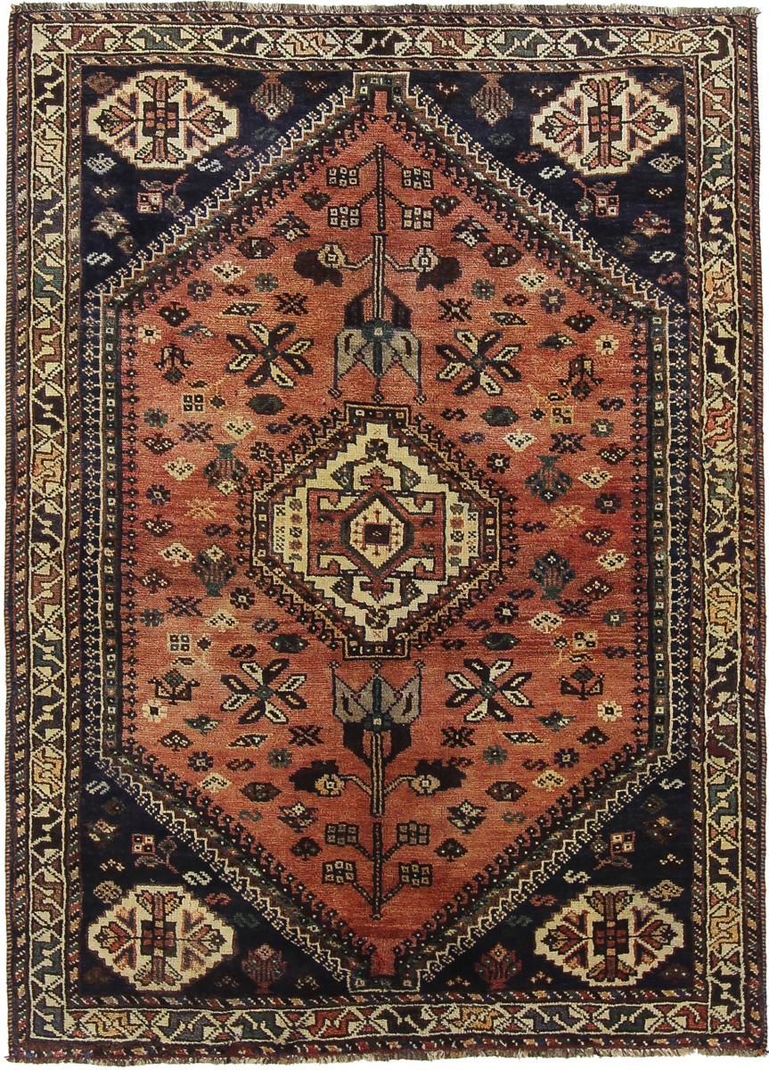 Tapete persa Ghashghai 199x147 199x147, Tapete persa Atado à mão