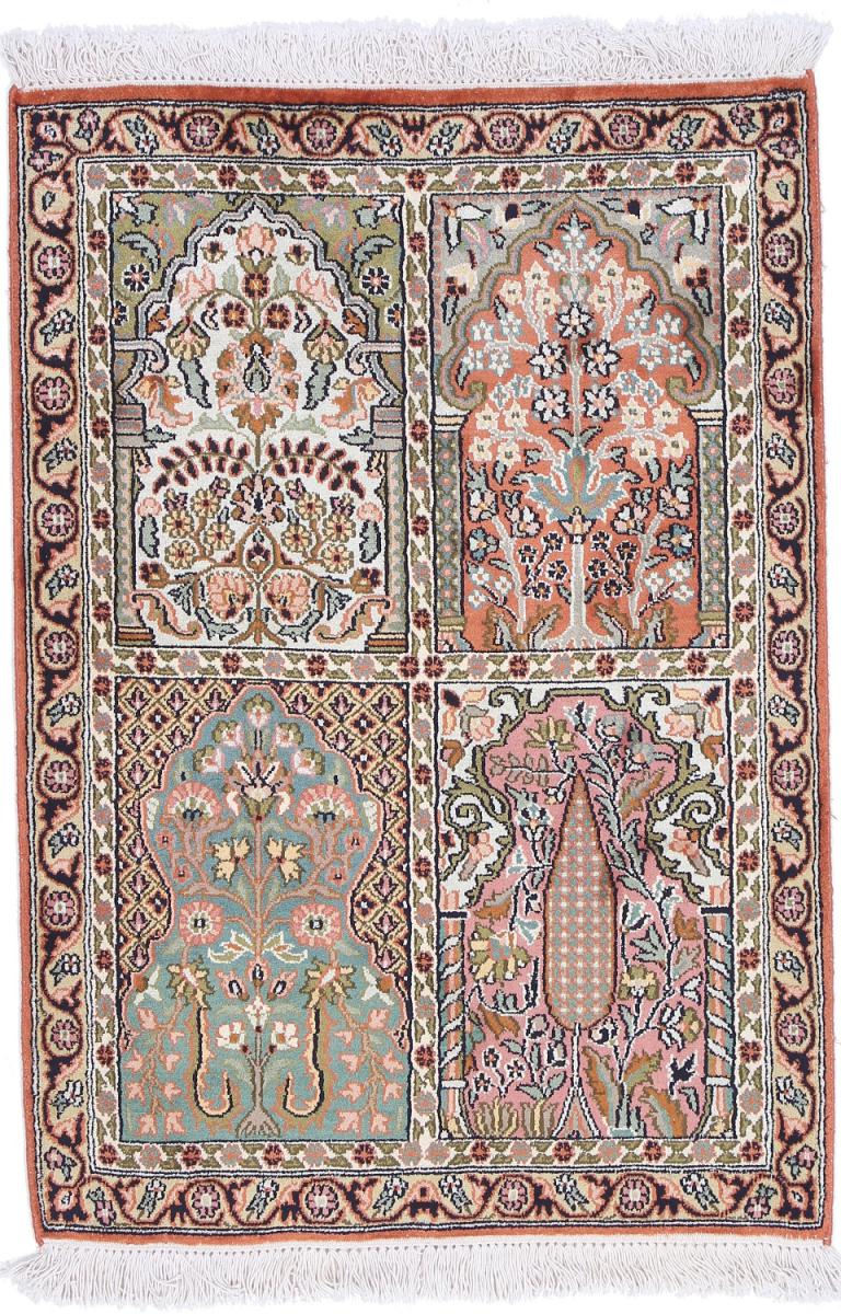 Indisk tæppe Kashmir Designer tæpper 88x63 88x63, Persisk tæppe Knyttet i hånden