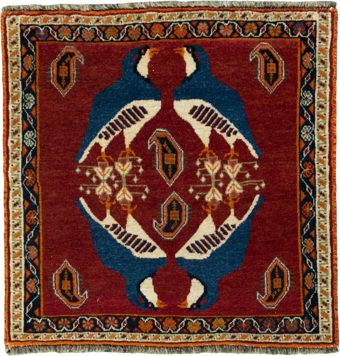 Tapis persan Shiraz 66x66 66x66, Tapis persan Noué à la main