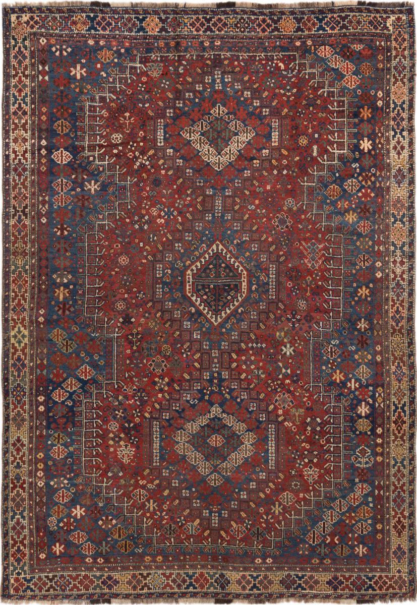 Persisk teppe Ghashghai Gammel 302x210 302x210, Persisk teppe Knyttet for hånd