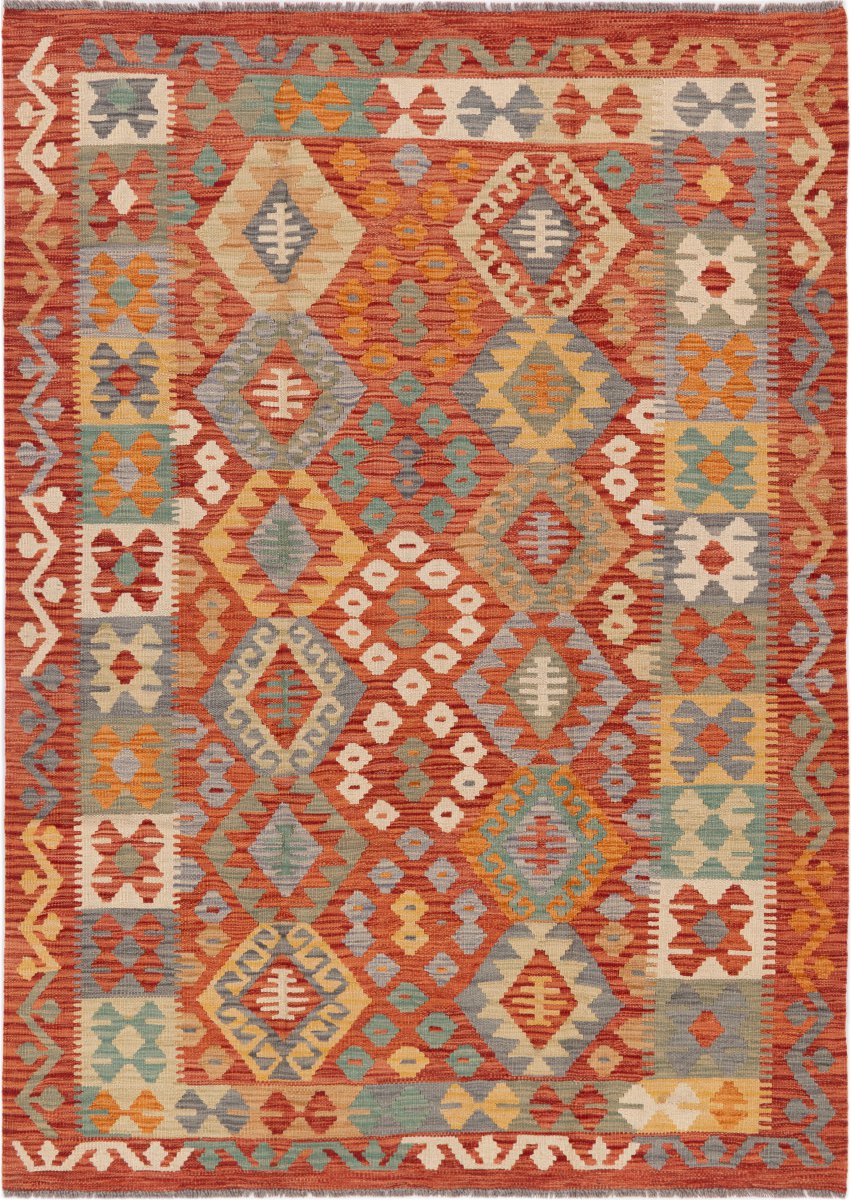 Afghan rug Kilim Afghan 6'8"x4'9" 6'8"x4'9", Persian rug Handwoven