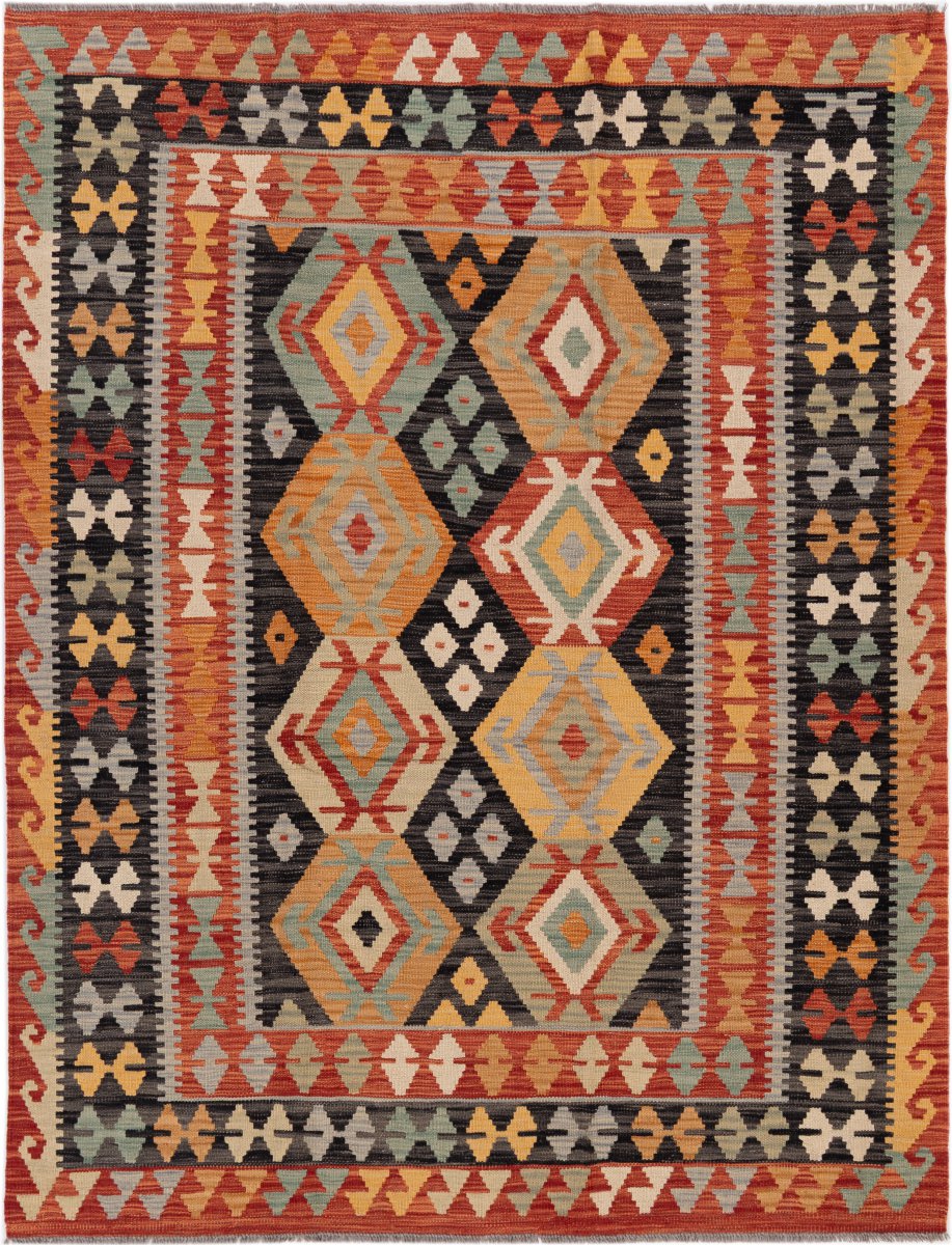 Afghansk teppe Kelim Afghan 198x153 198x153, Persisk teppe Håndvevd