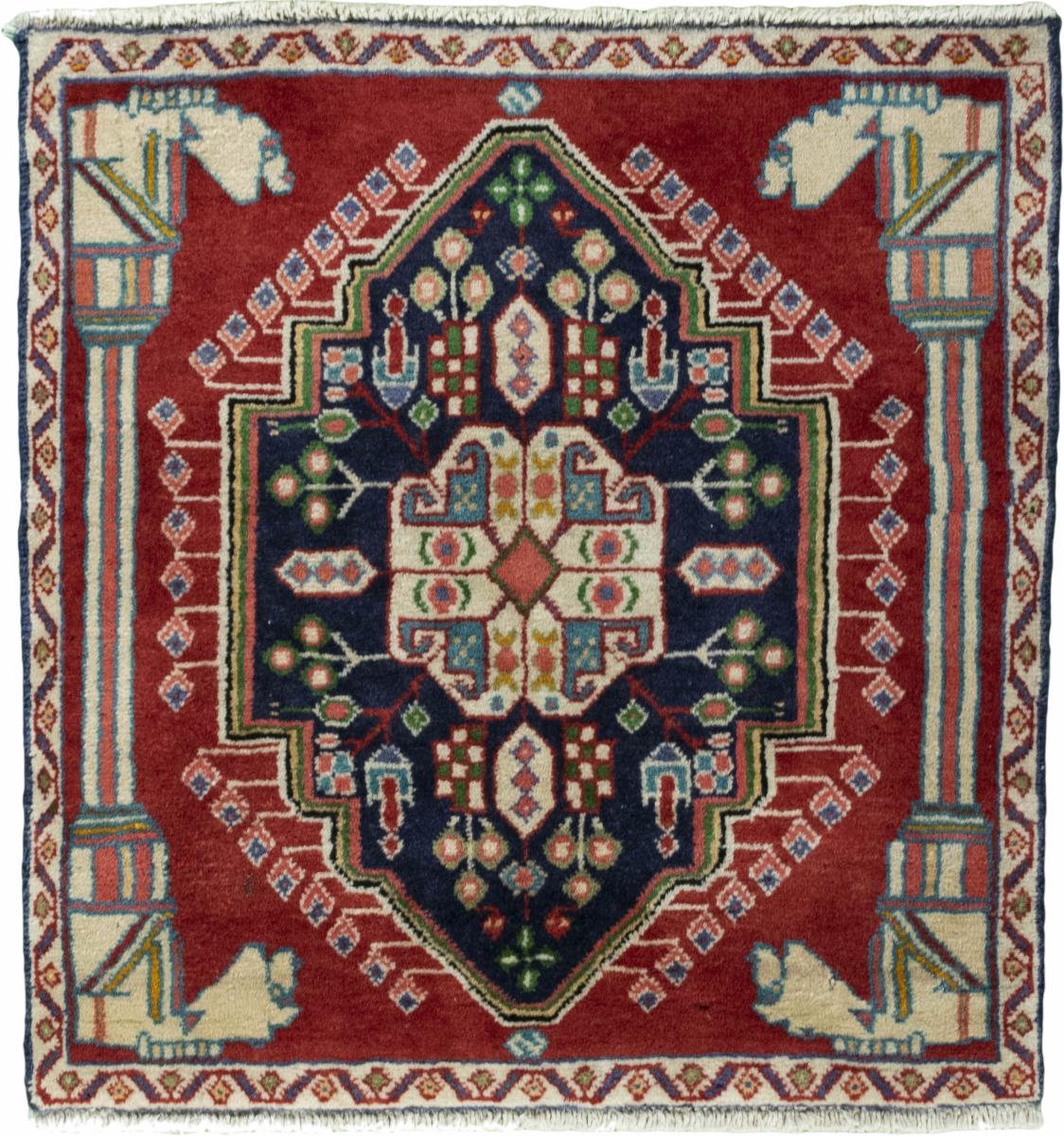 Persian Rug Shiraz 66x61 66x61, Persian Rug Knotted by hand