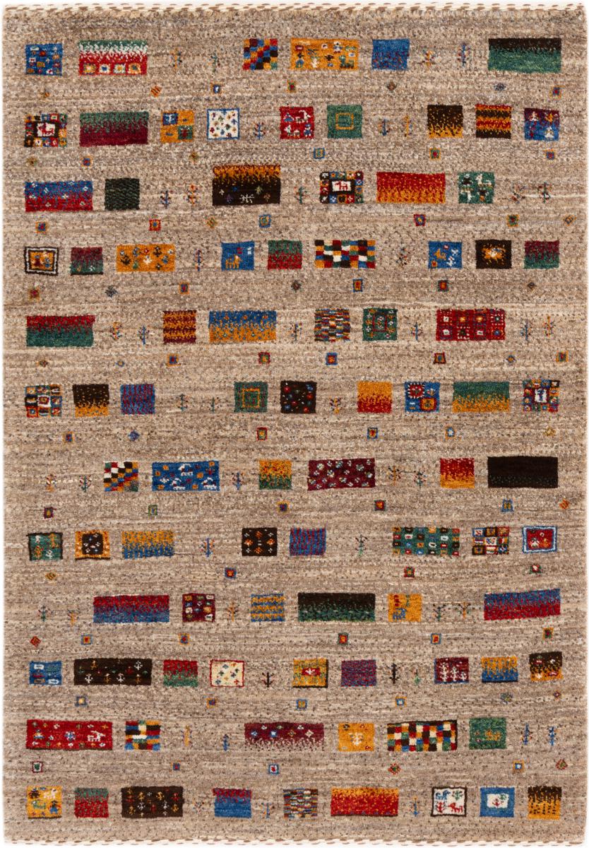 Tapis persan Persan Gabbeh Loribaft Atelier 119x86 119x86, Tapis persan Noué à la main