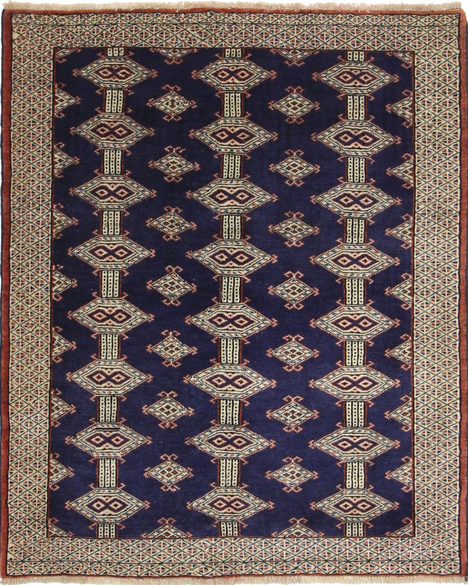 Tapete persa Turcomano 134x111 134x111, Tapete persa Atado à mão